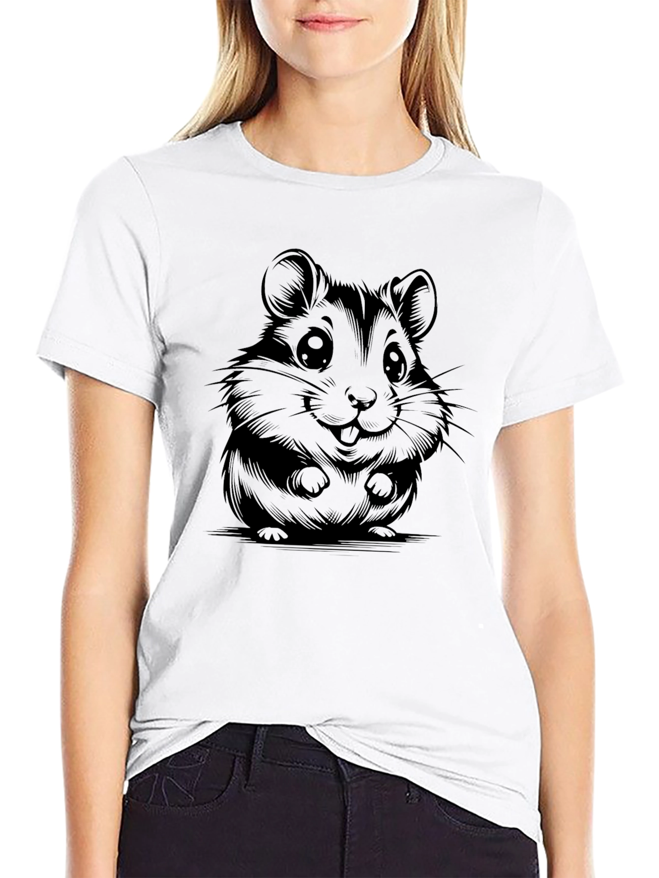 Hamster Graphic Tee - Mens Black T-Shirt