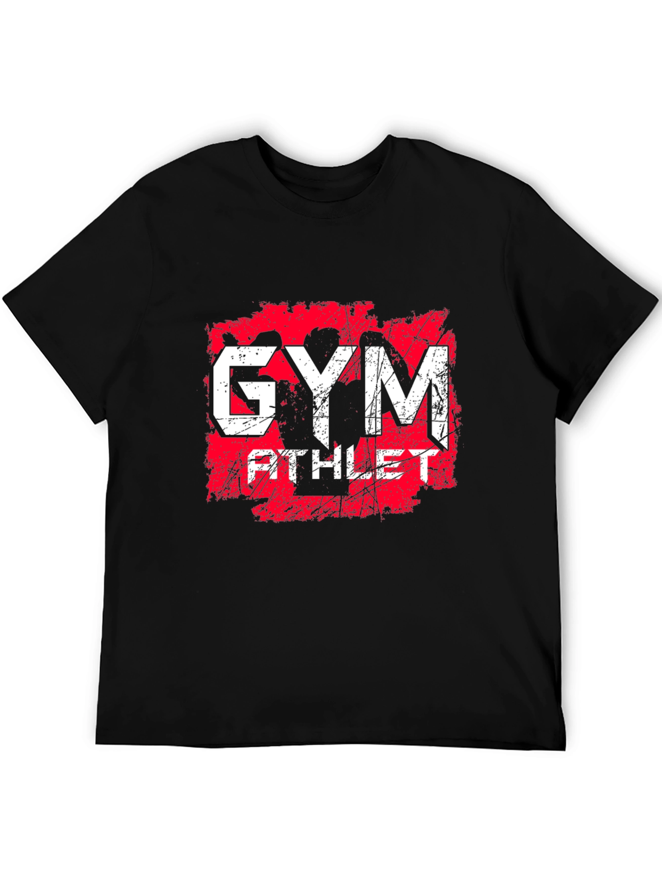 Gym Athlete Graphic Tee - Black