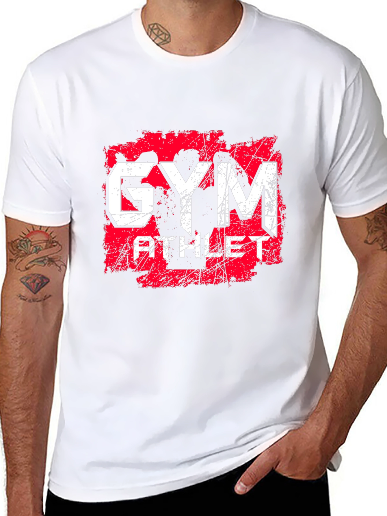 Gym Athlete Graphic Tee - Black