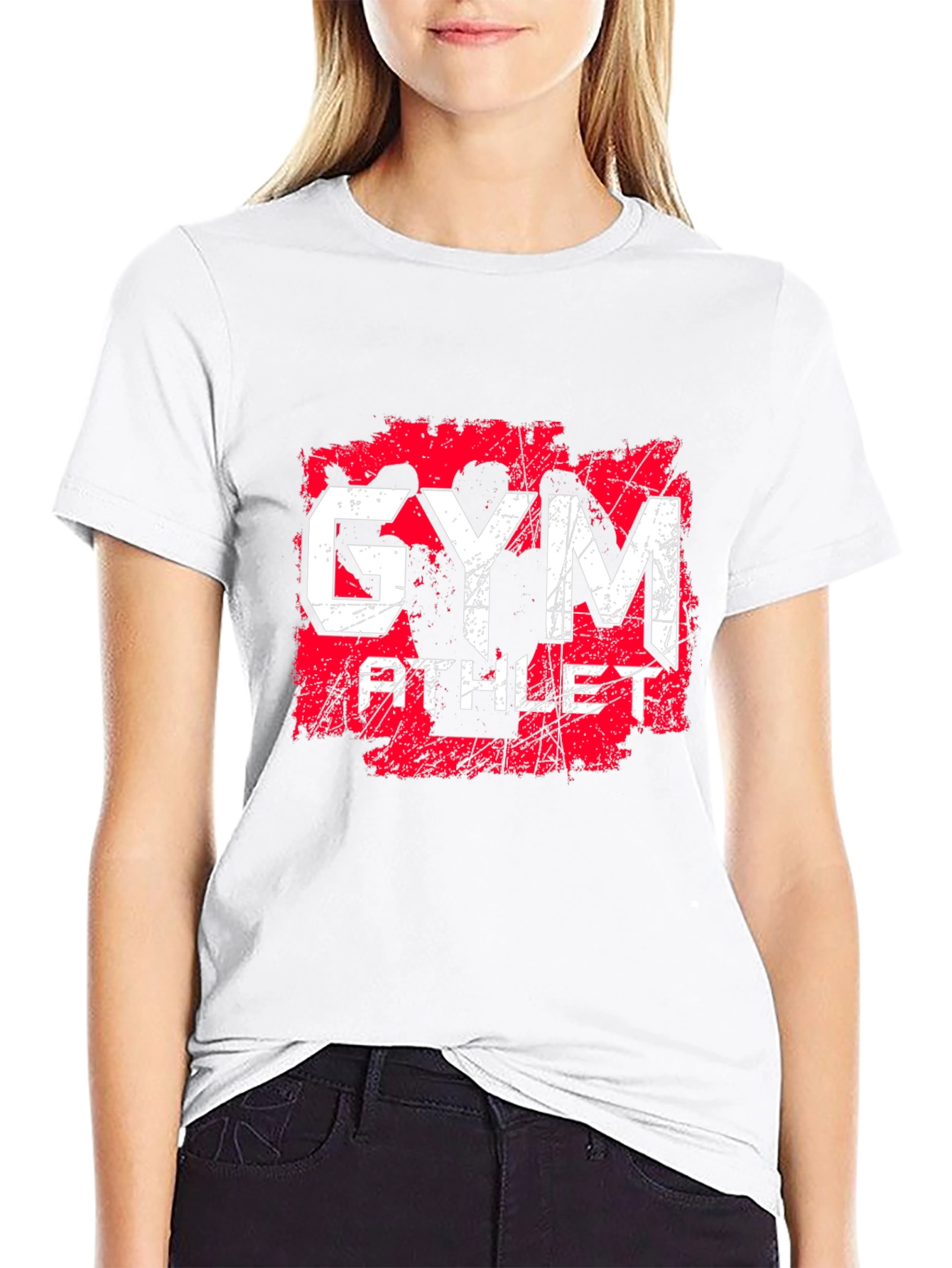 Gym Athlete Graphic Tee - Black