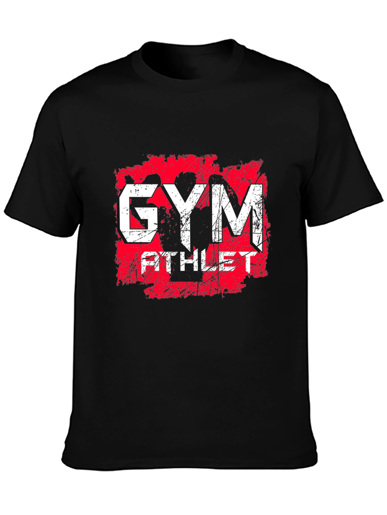 Gym Athlete Graphic Tee - Black