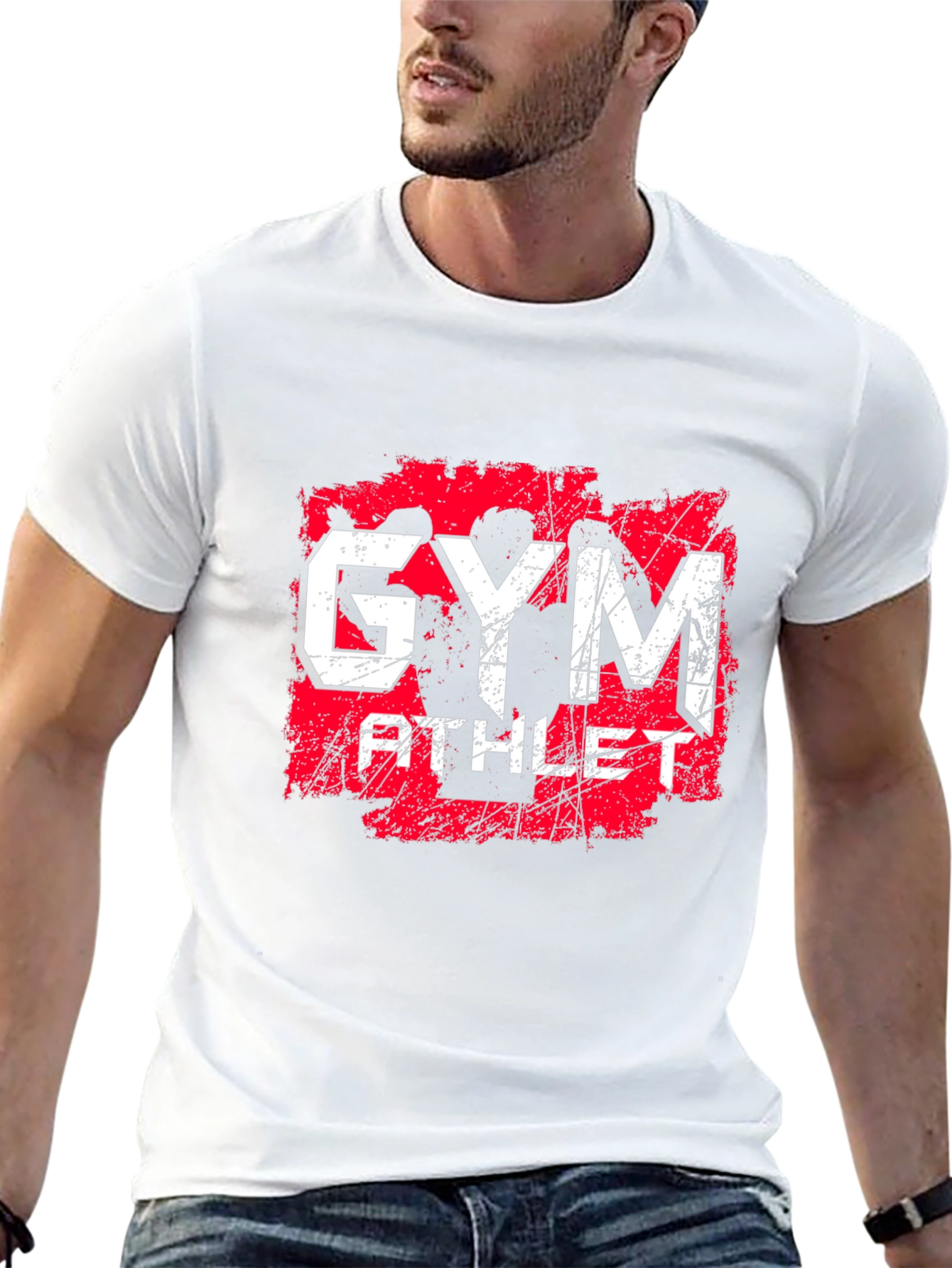 Gym Athlete Graphic Tee - Black