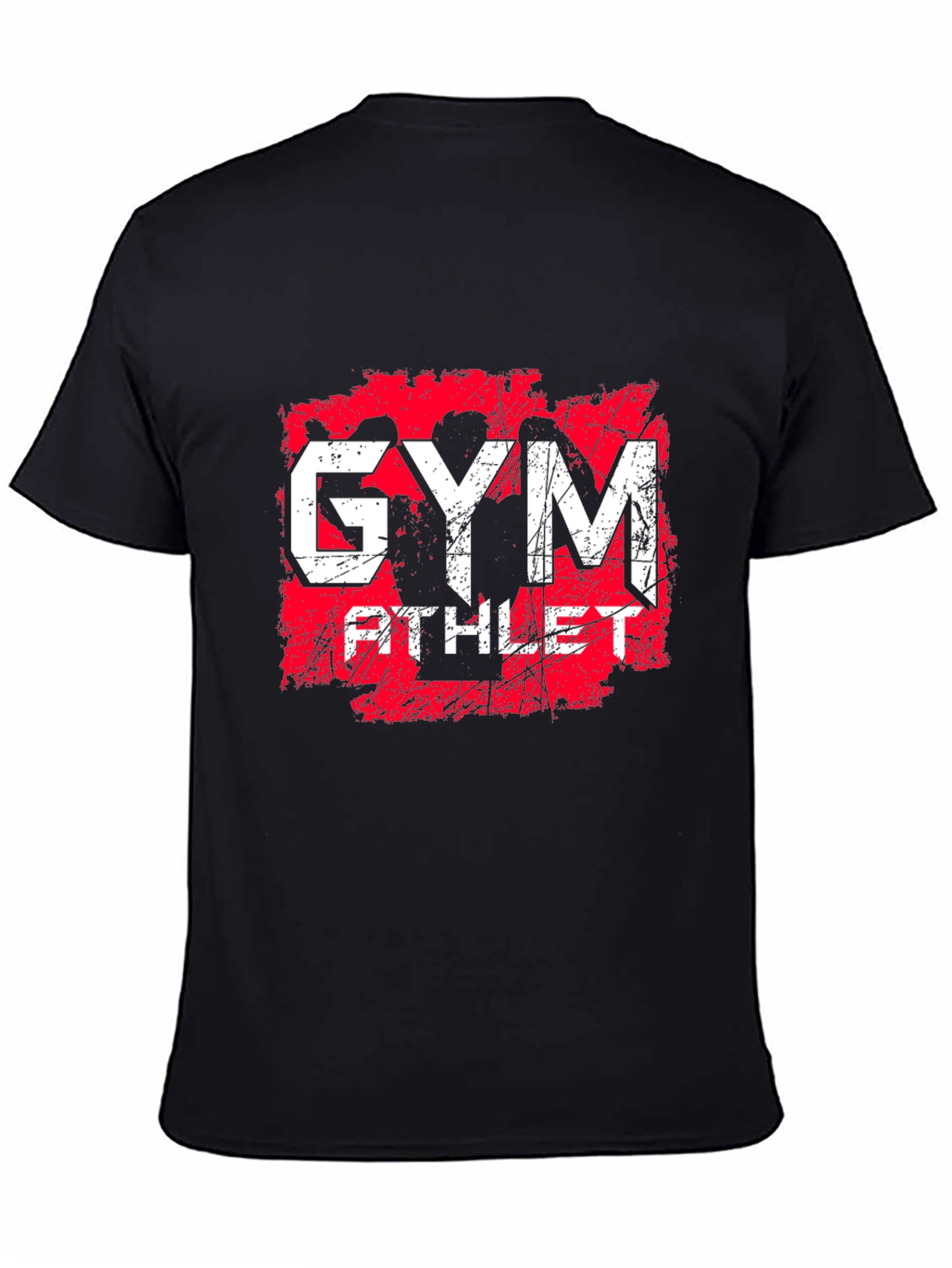 Gym Athlete Graphic Tee - Black