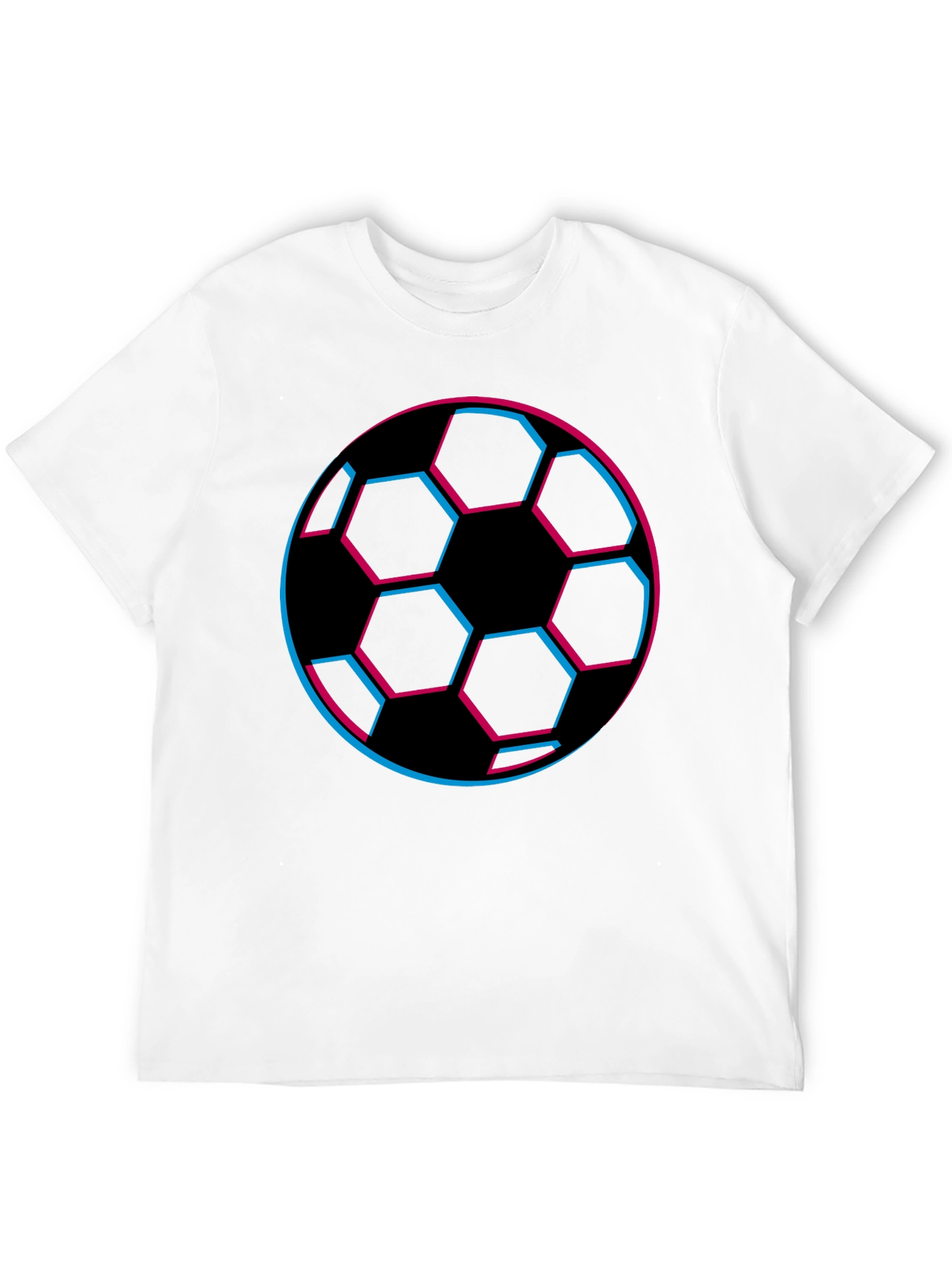 Futuristic Soccer Ball Graphic Tee - Black