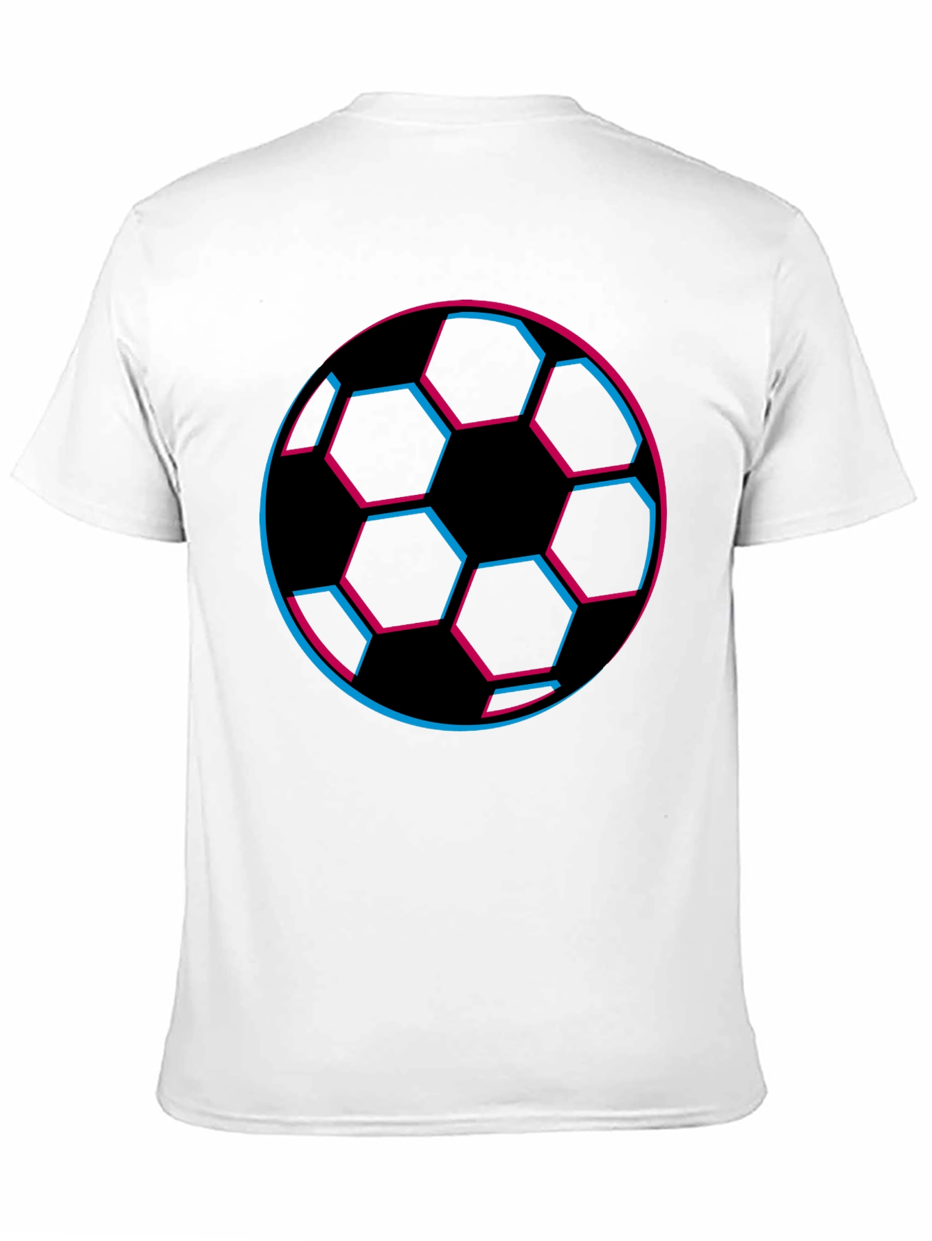 Futuristic Soccer Ball Graphic Tee - Black
