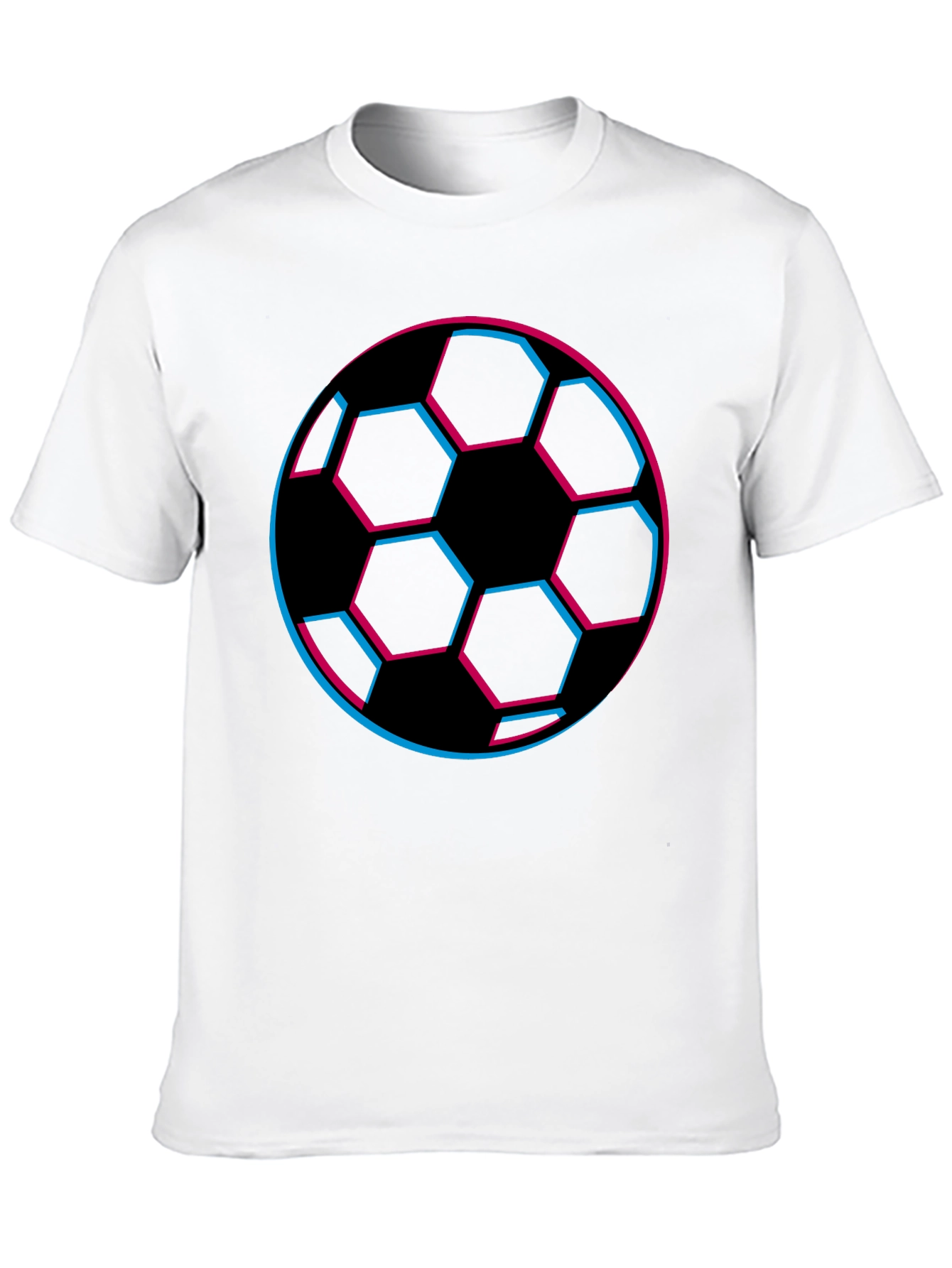 Futuristic Soccer Ball Graphic Tee - Black