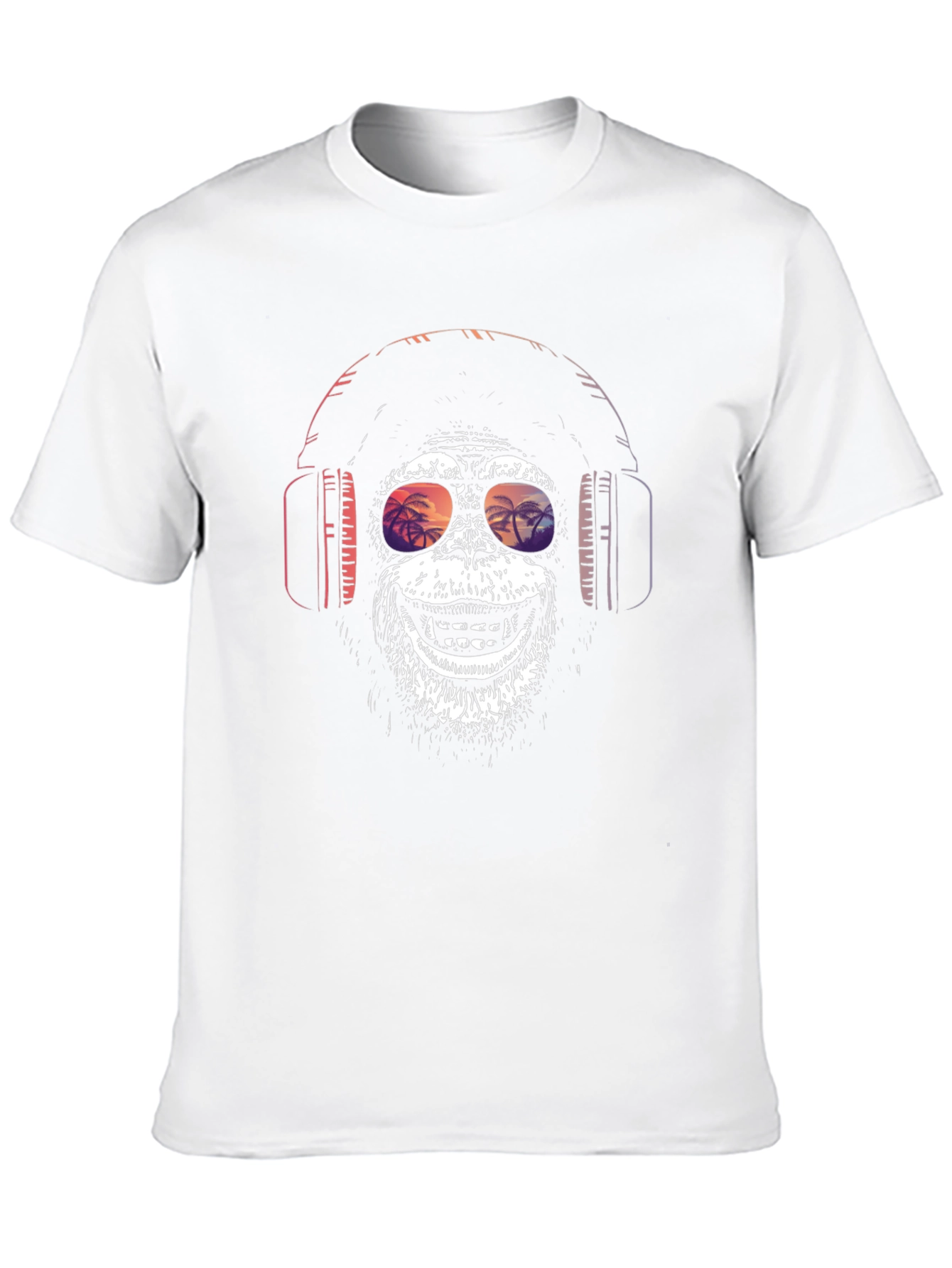 Monkey Headphones Graphic Tee