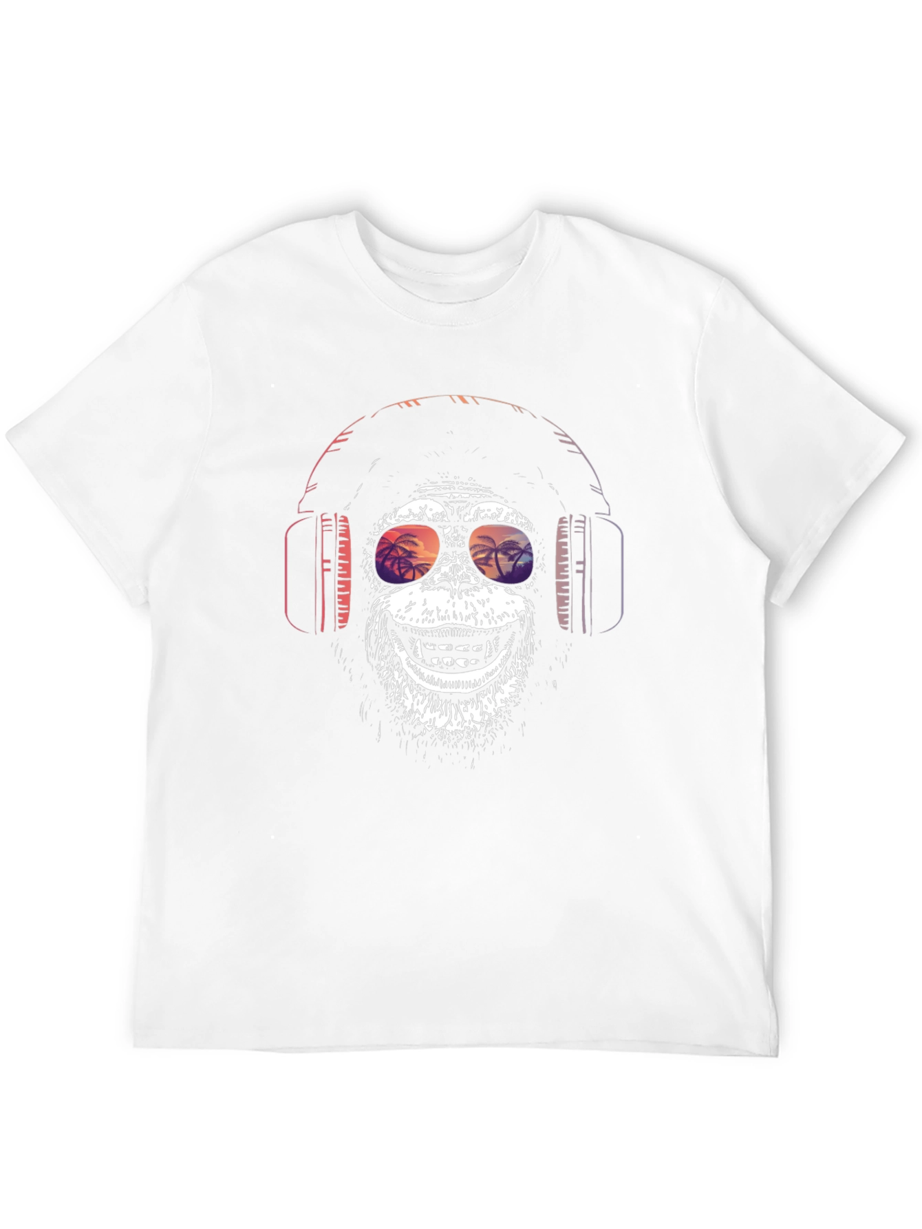 Monkey Headphones Graphic Tee