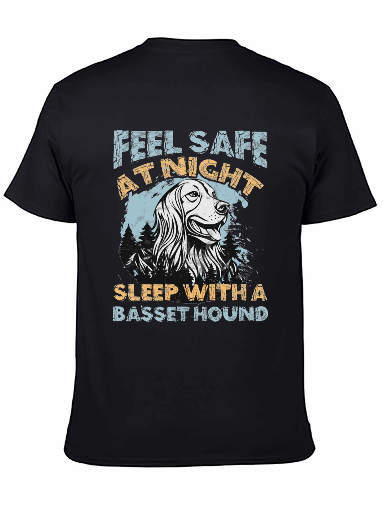 Feel Safe At Night Basset Hound T-Shirt