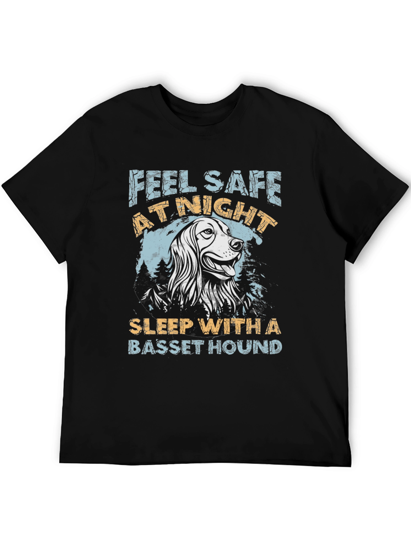 Feel Safe At Night Basset Hound T-Shirt