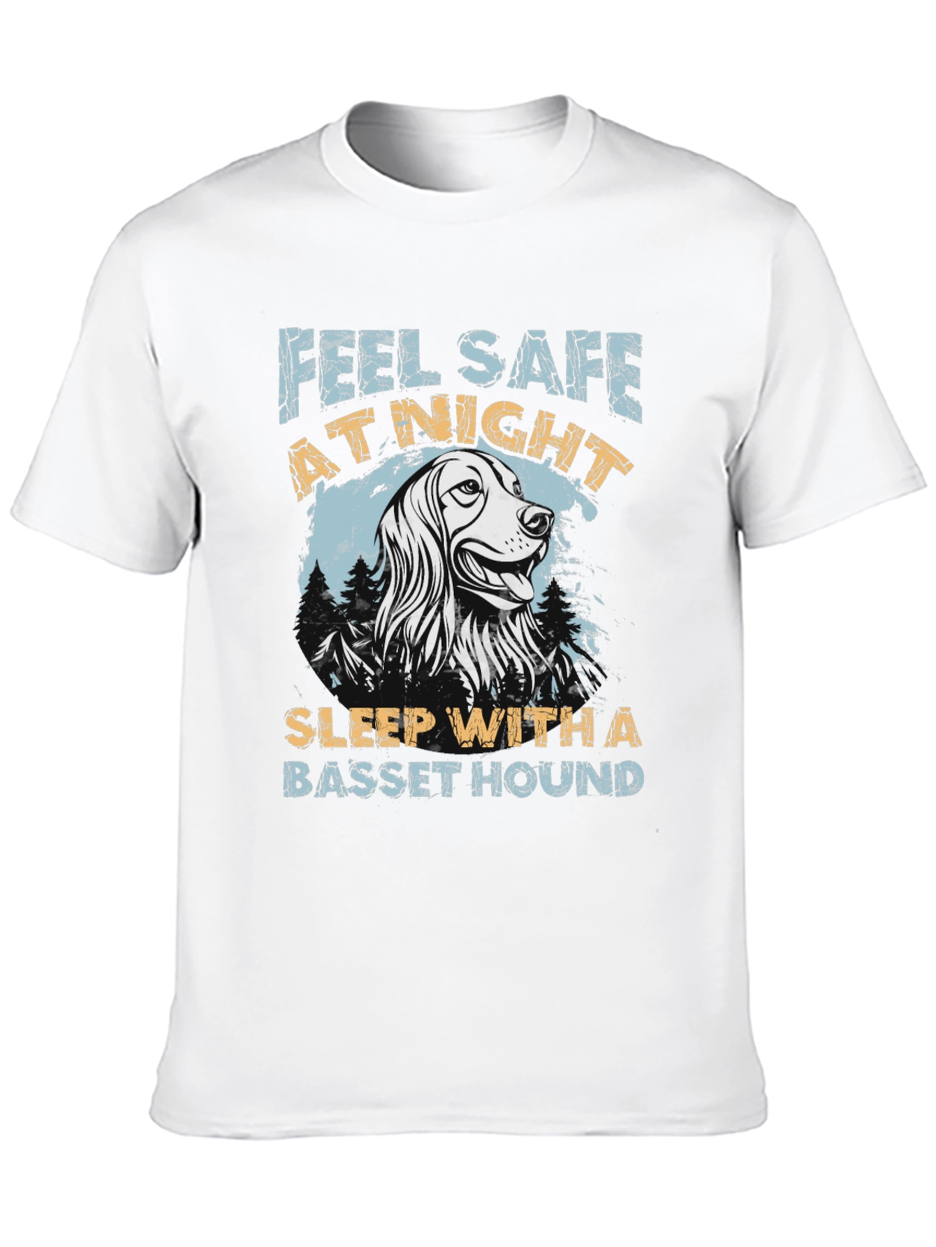 Feel Safe At Night Basset Hound T-Shirt