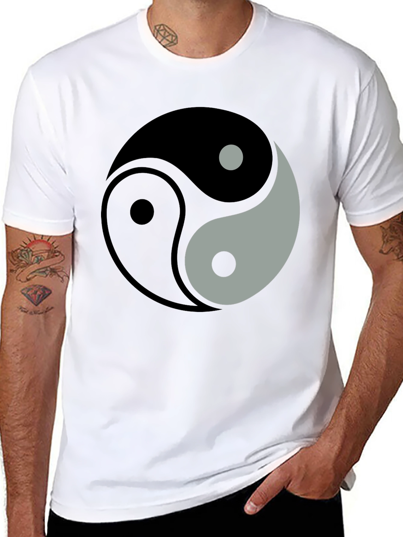 Yin Yang Symbol Graphic T-Shirt - Balance and Harmony