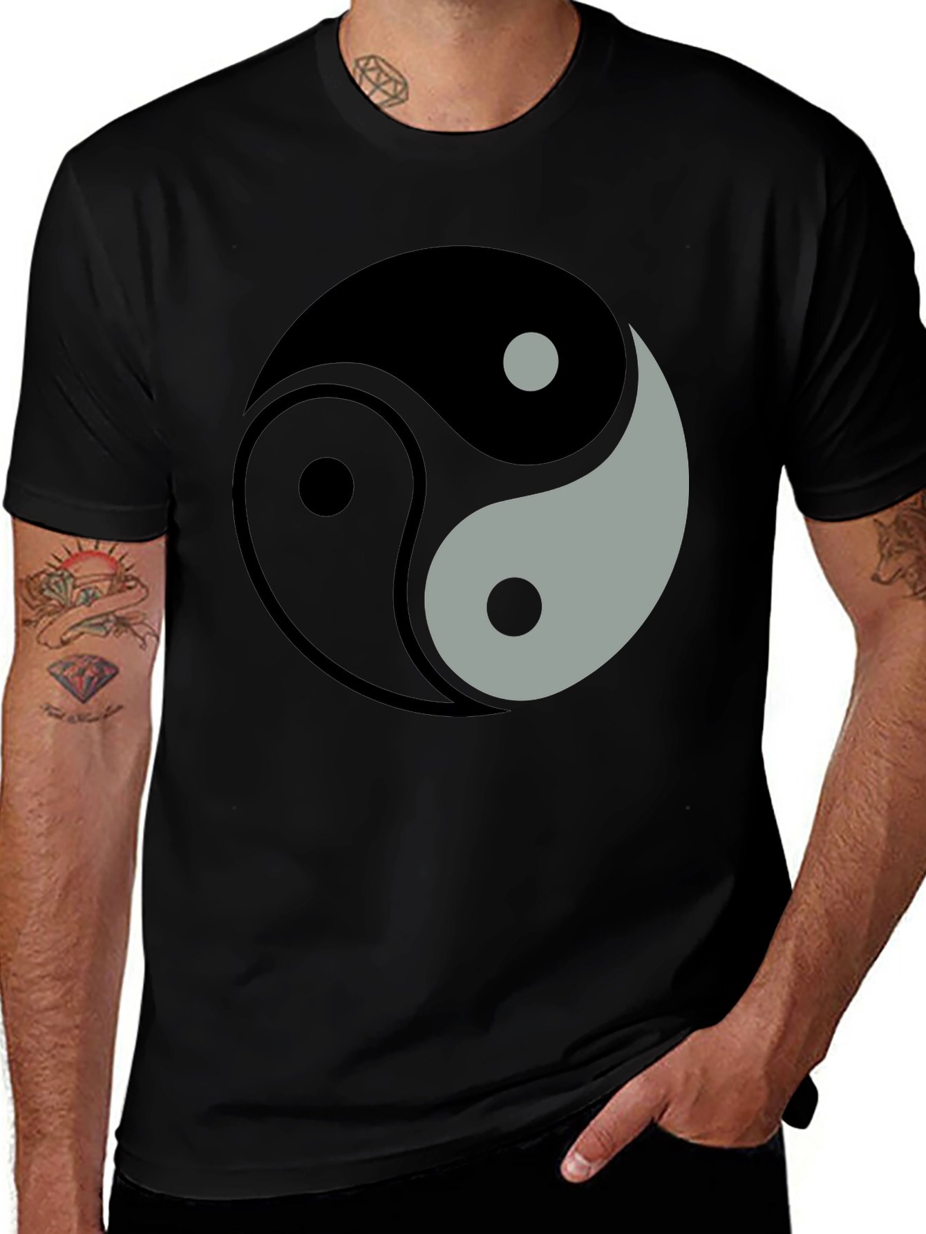 Yin Yang Symbol Graphic T-Shirt - Balance and Harmony