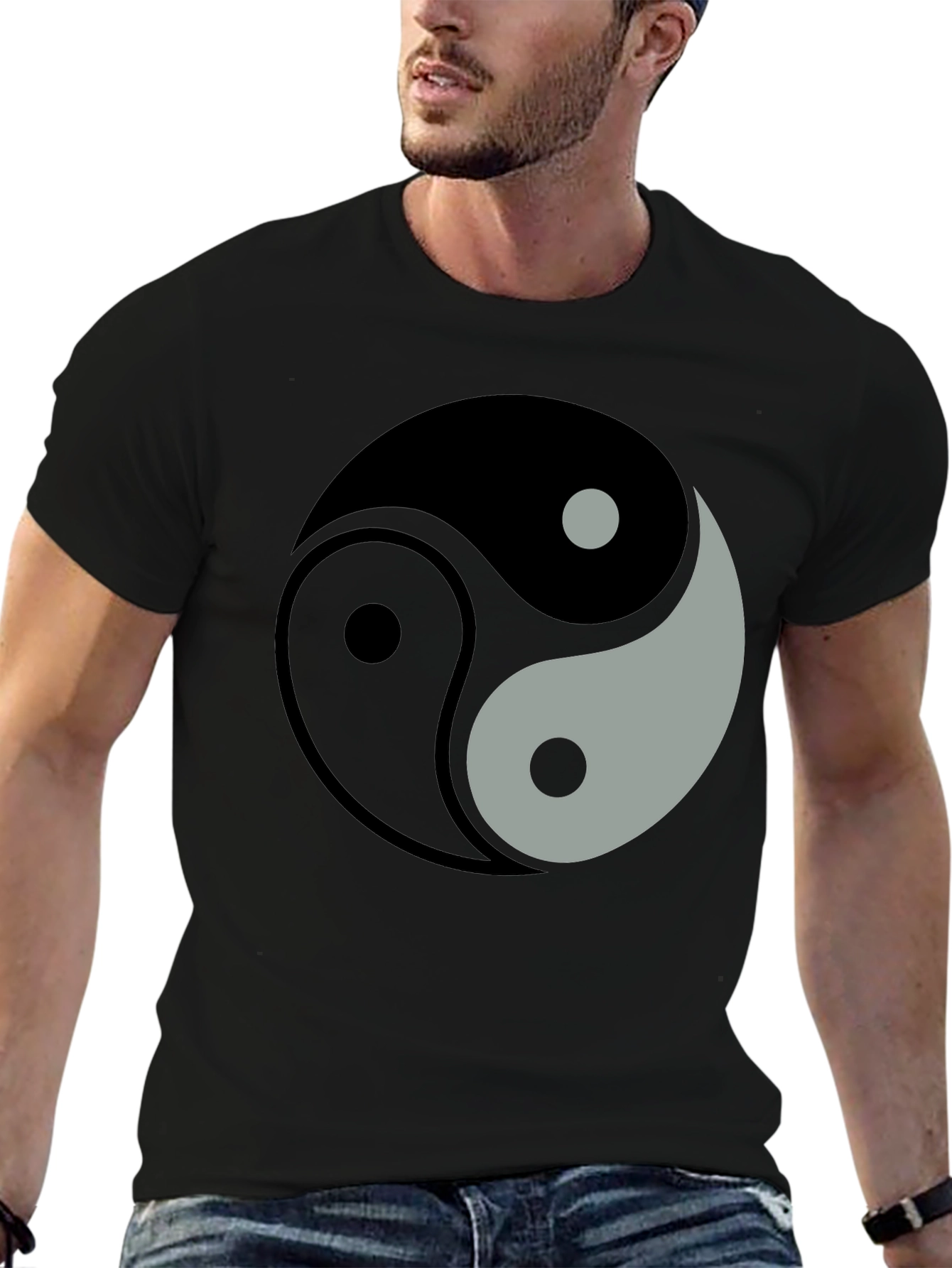 Yin Yang Symbol Graphic T-Shirt - Balance and Harmony
