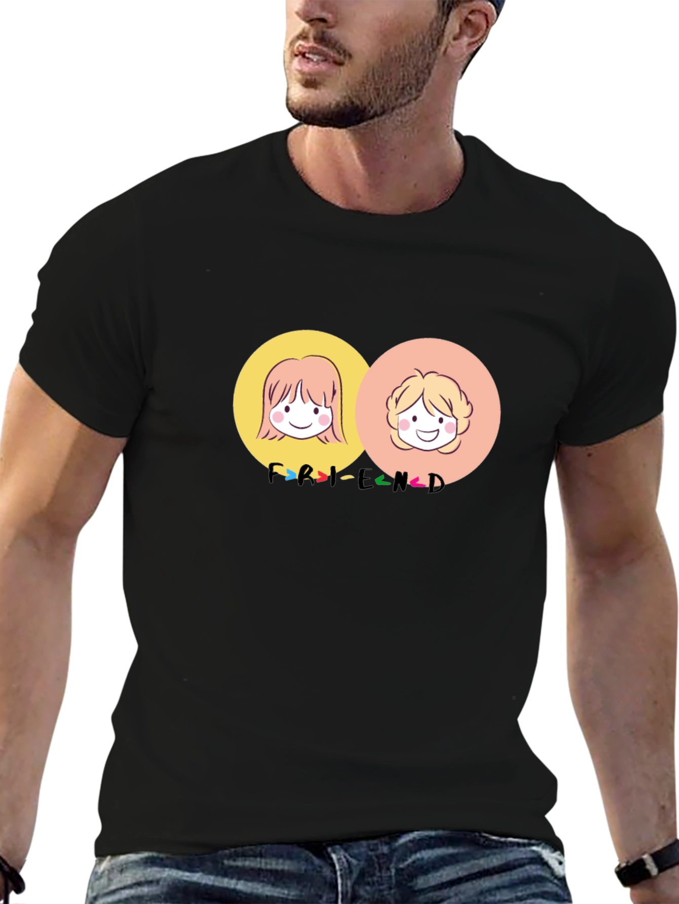 Friends Cartoon Graphic Tee - Best Friend T-Shirt