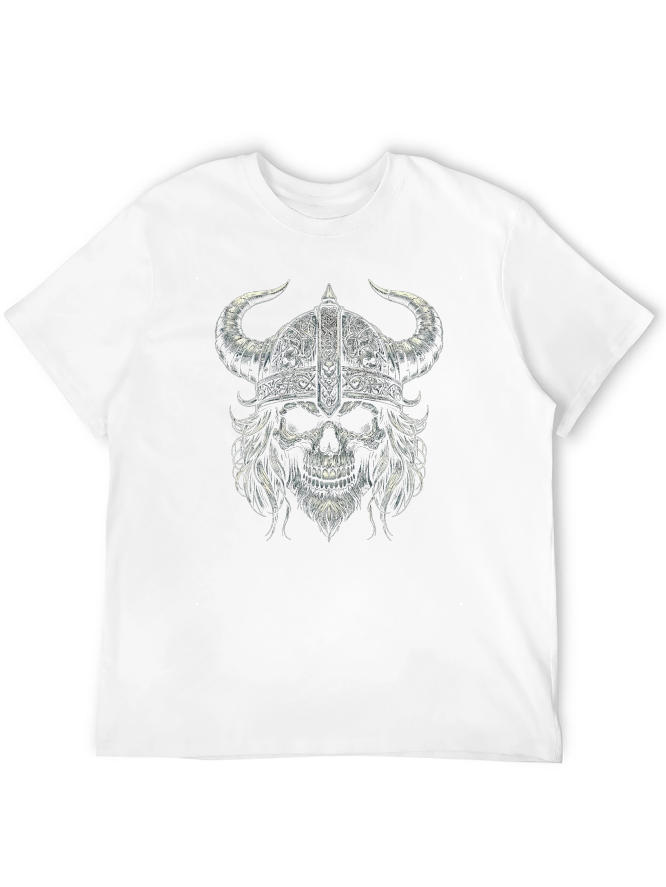 Viking Skull Graphic Tee - Black