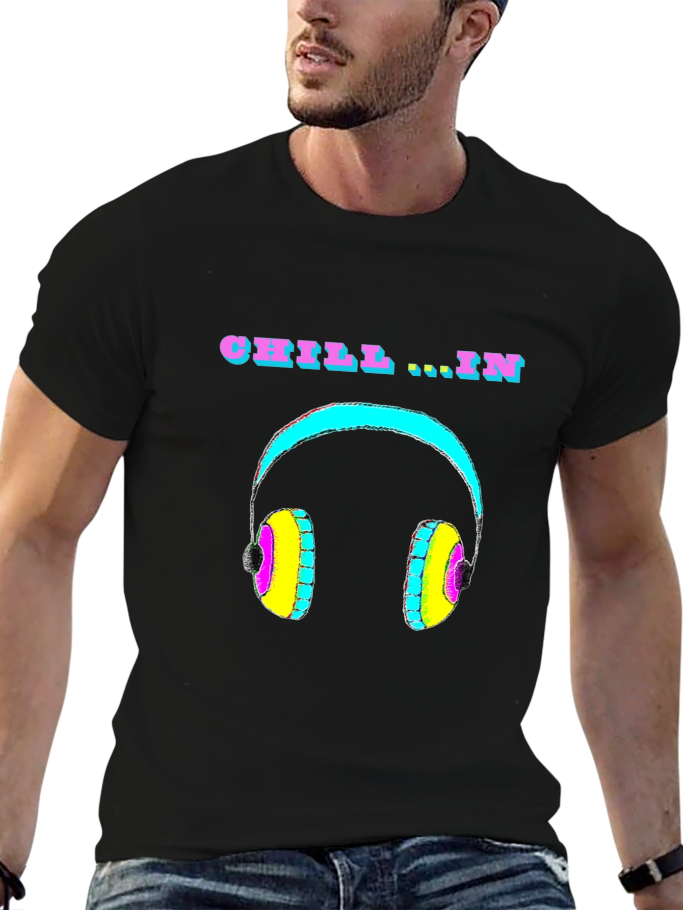 Chill In Headphone Graphic T-Shirt - Relaxed Fit