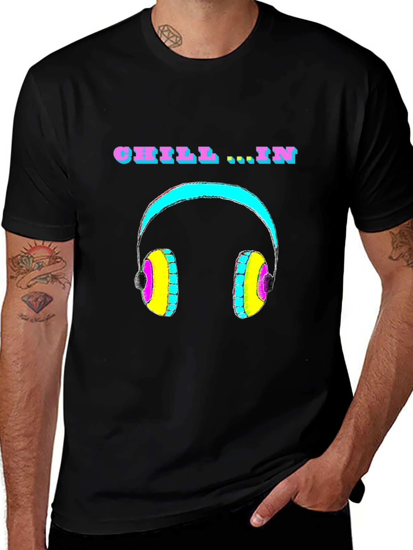 Chill In Headphone Graphic T-Shirt - Relaxed Fit