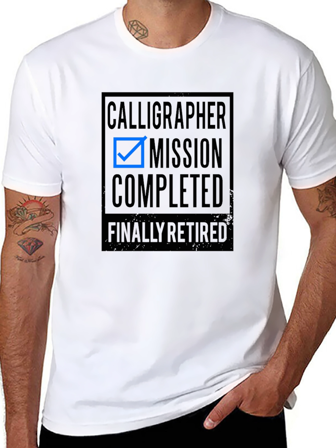 Calligrapher Mission Completed Retirement T-Shirt