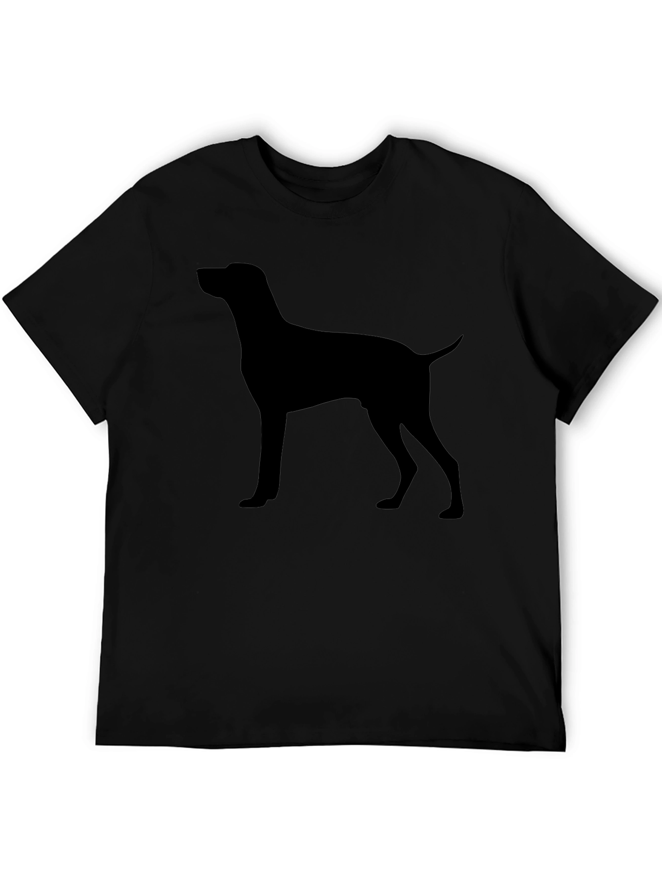 Dog Silhouette Graphic Tee - Classic Black T-Shirt