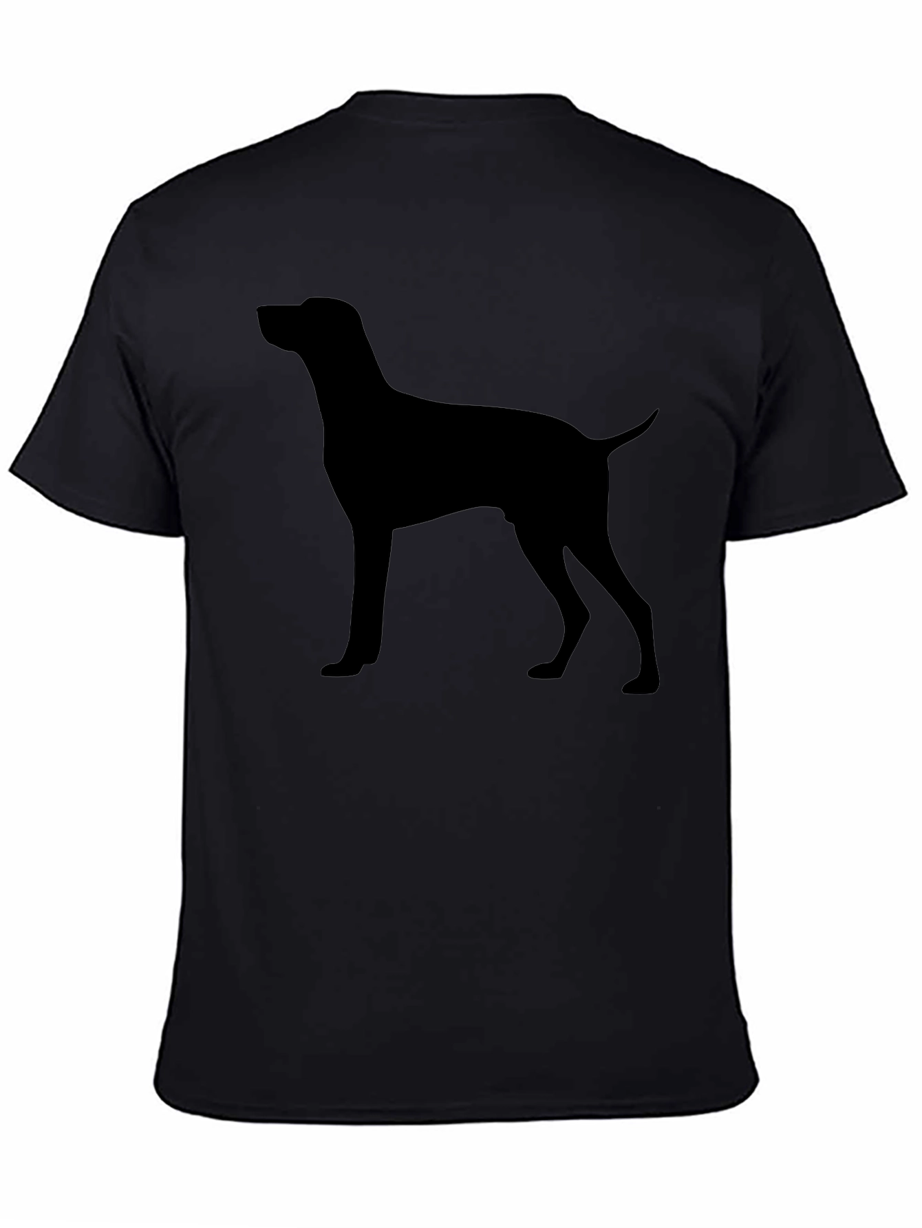 Dog Silhouette Graphic Tee - Classic Black T-Shirt