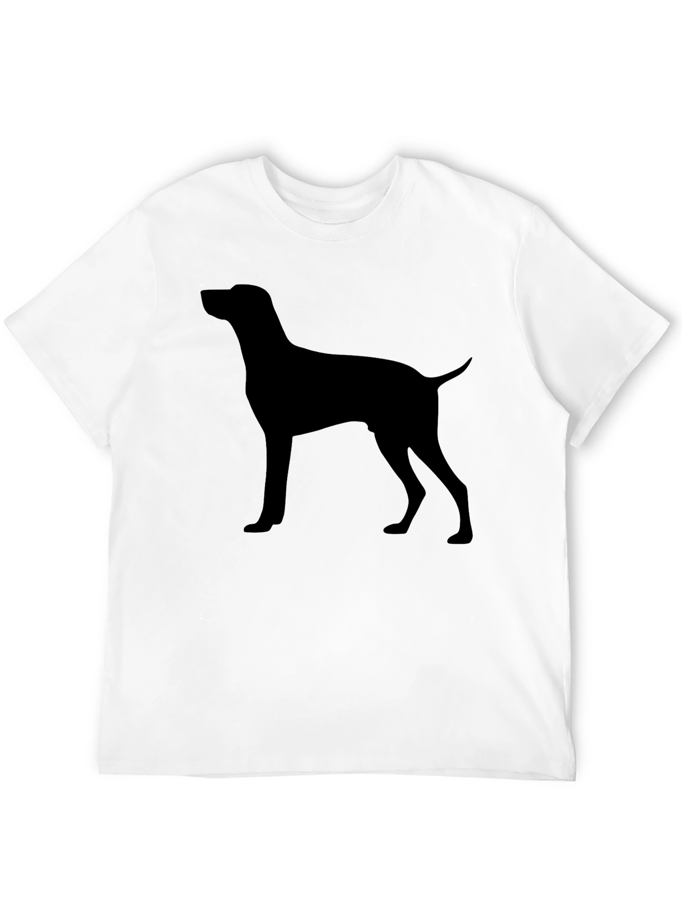 Dog Silhouette Graphic Tee - Classic Black T-Shirt