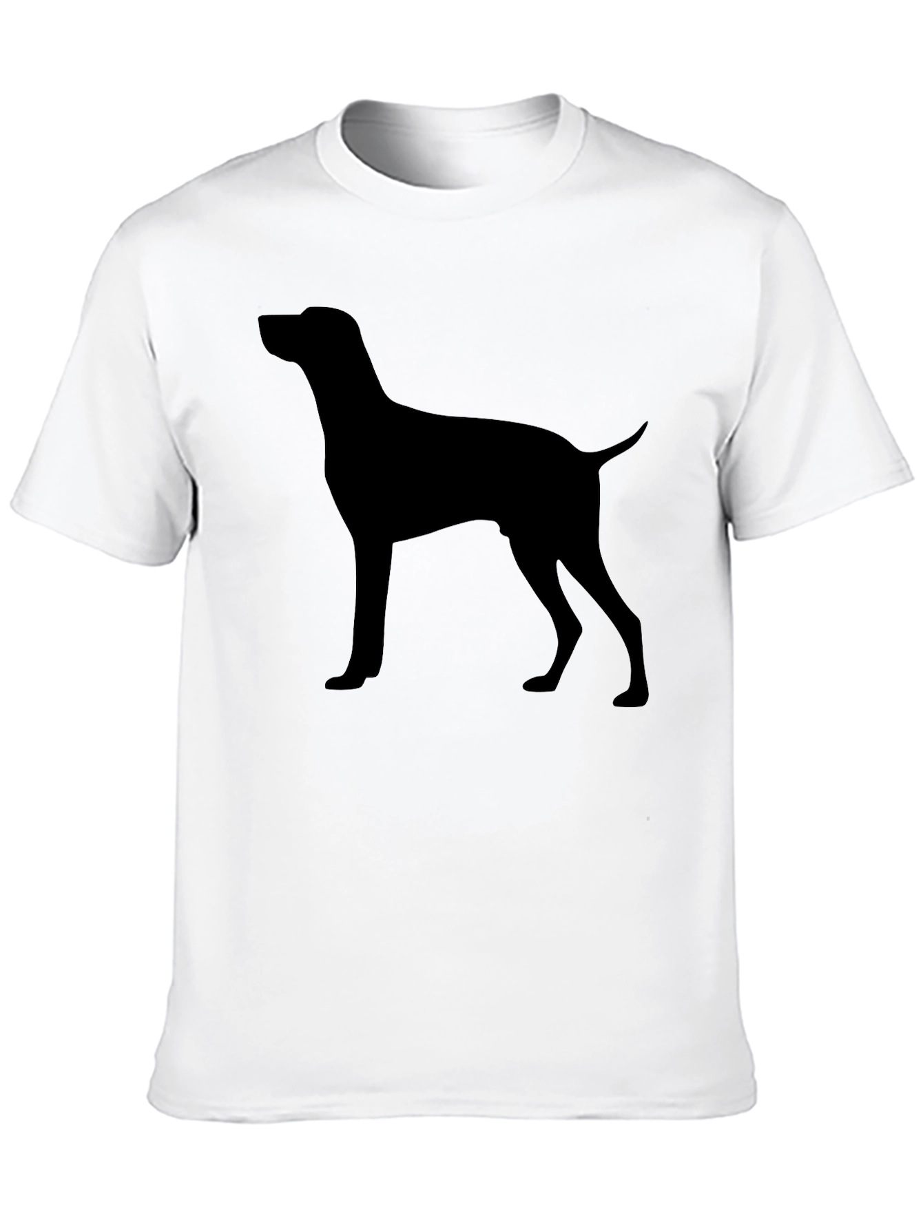 Dog Silhouette Graphic Tee - Classic Black T-Shirt