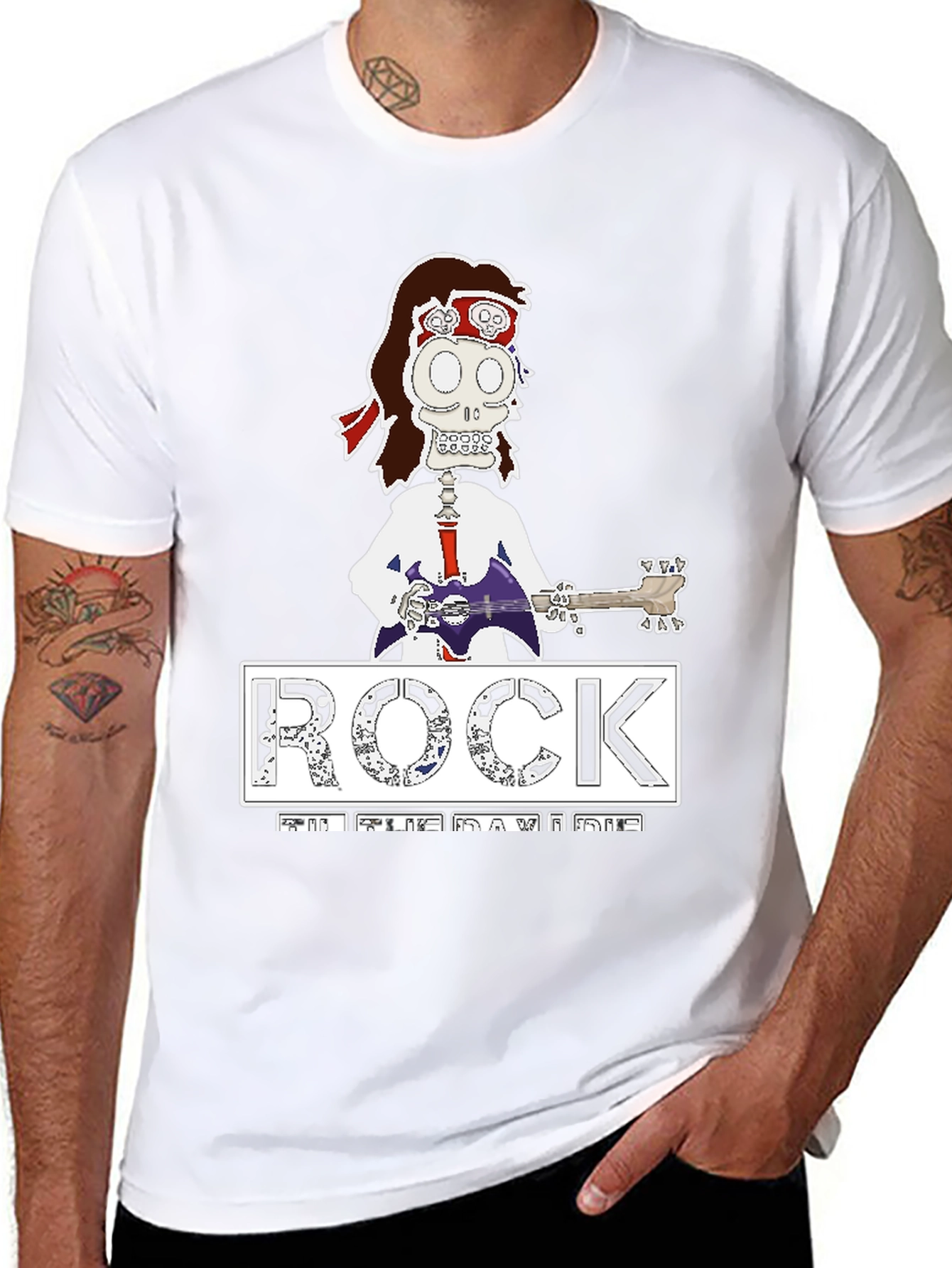 Rock Til the Day I Die Black Graphic T-Shirt