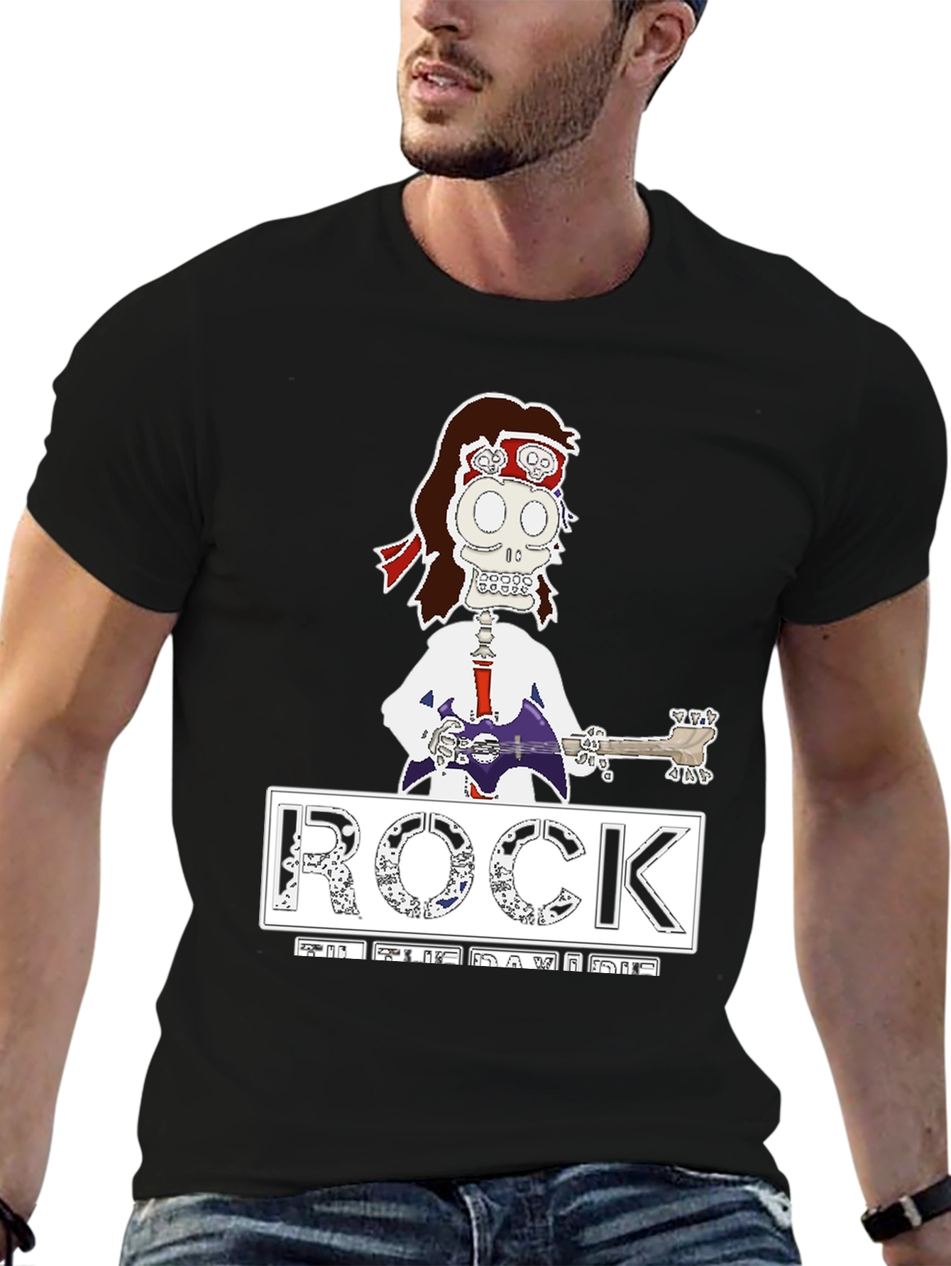 Rock Til the Day I Die Black Graphic T-Shirt