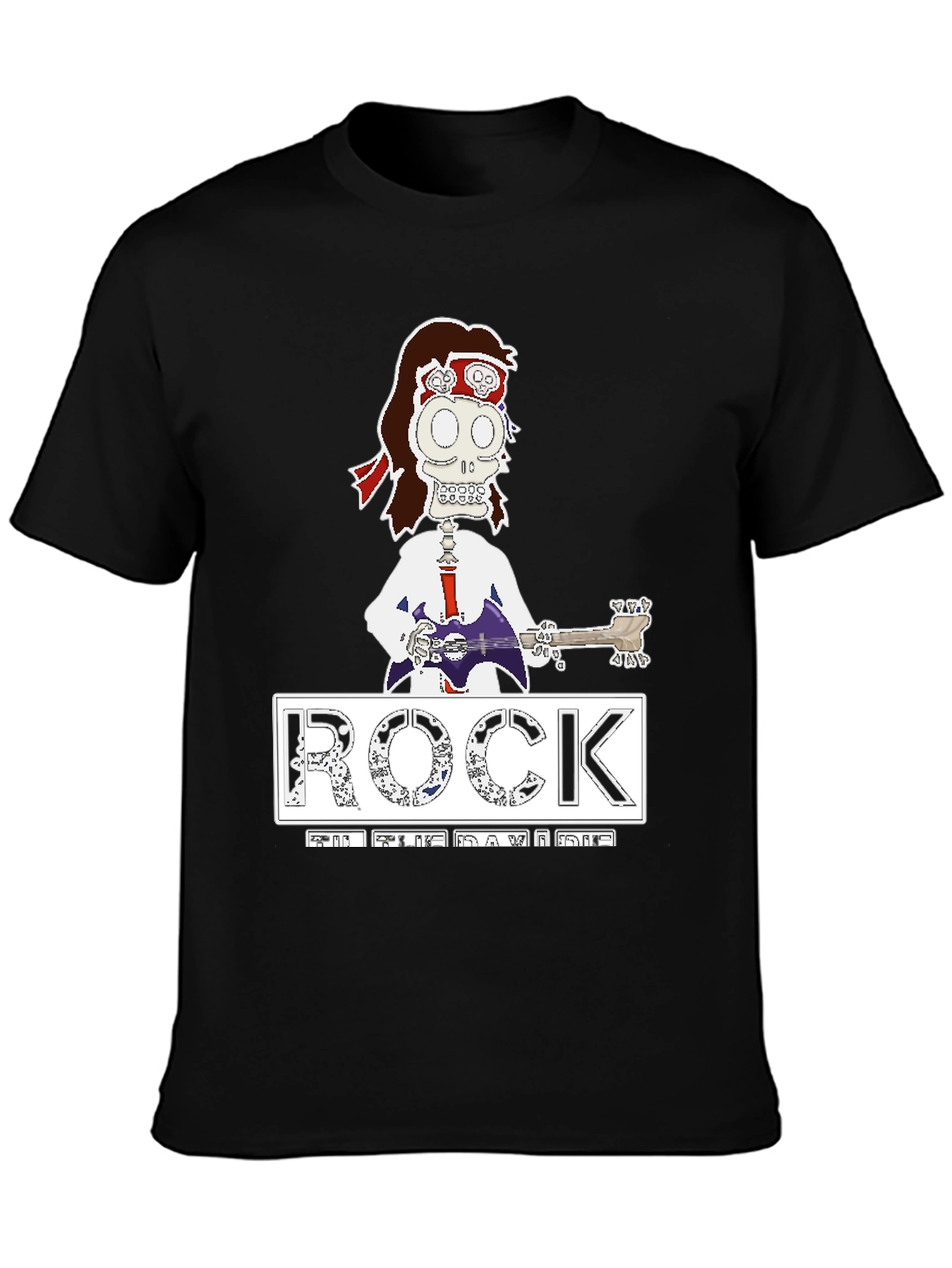 Rock Til the Day I Die Black Graphic T-Shirt