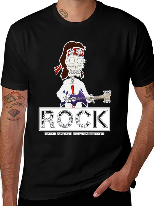 Rock Til the Day I Die Black Graphic T-Shirt