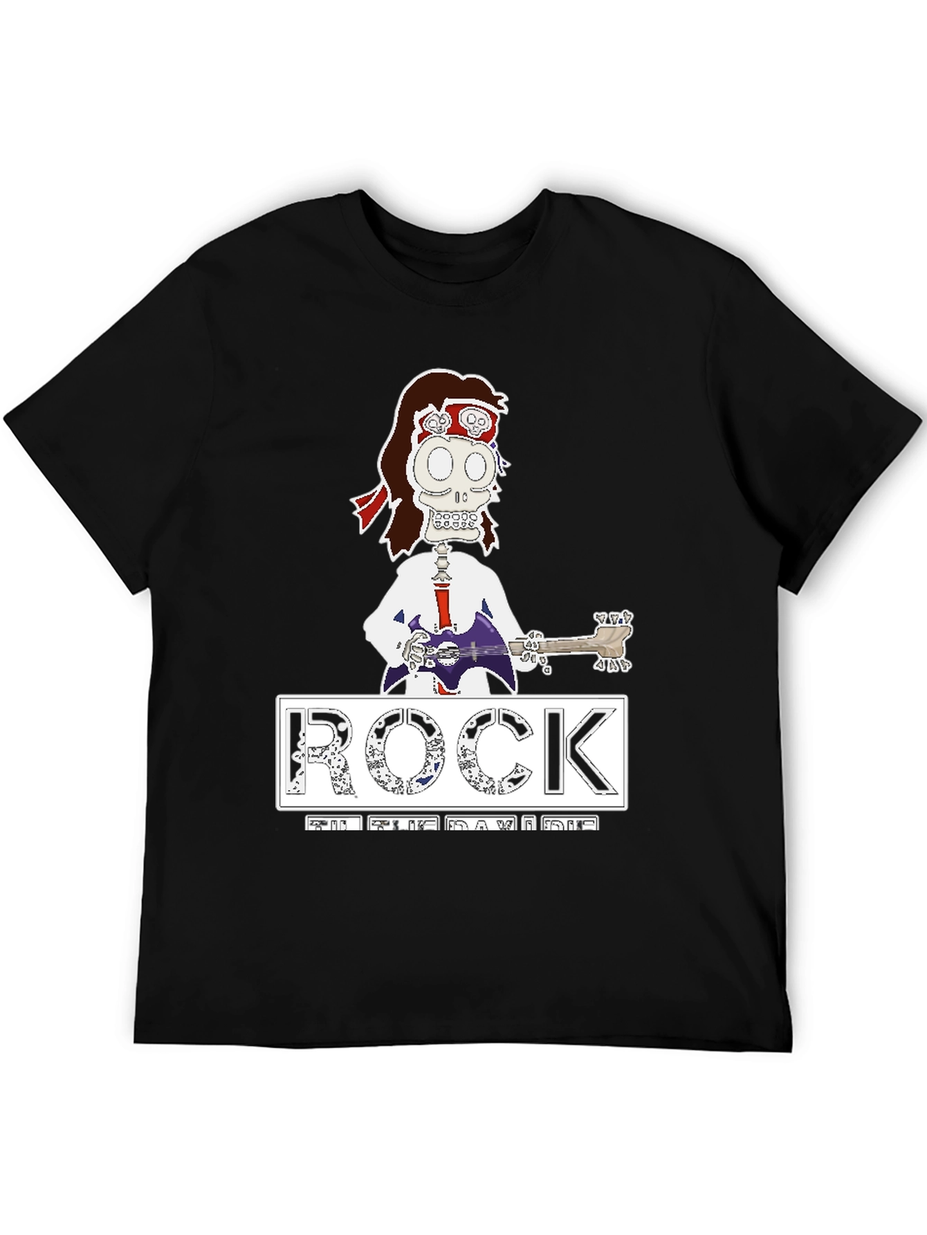 Rock Til the Day I Die Black Graphic T-Shirt