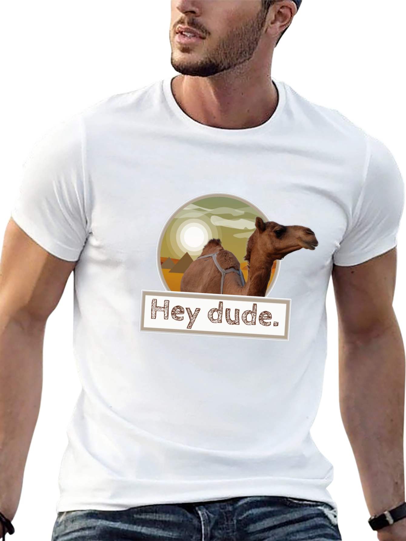 Hey Dude Camel Graphic Tee - Mens Black T-Shirt