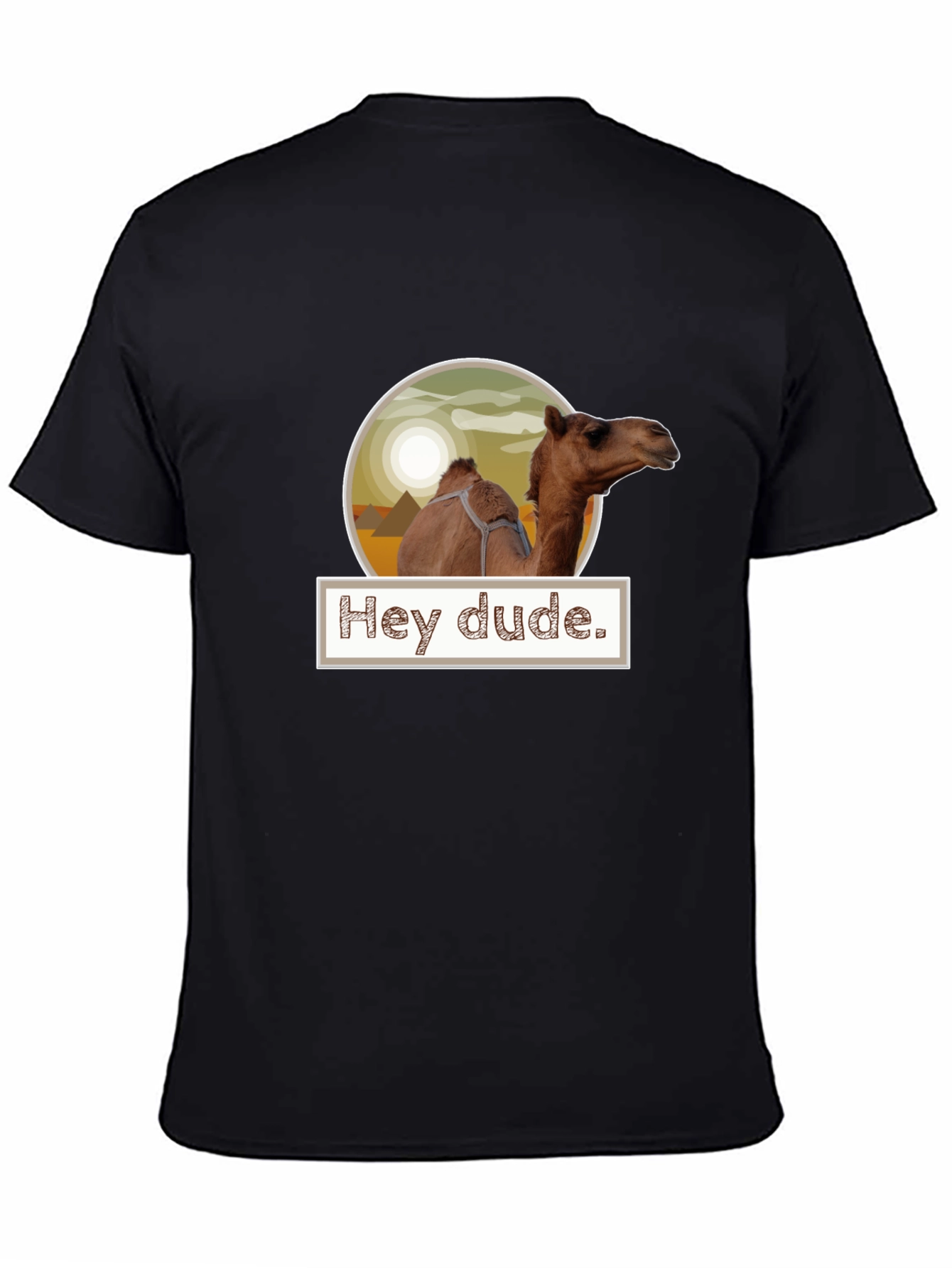 Hey Dude Camel Graphic Tee - Mens Black T-Shirt