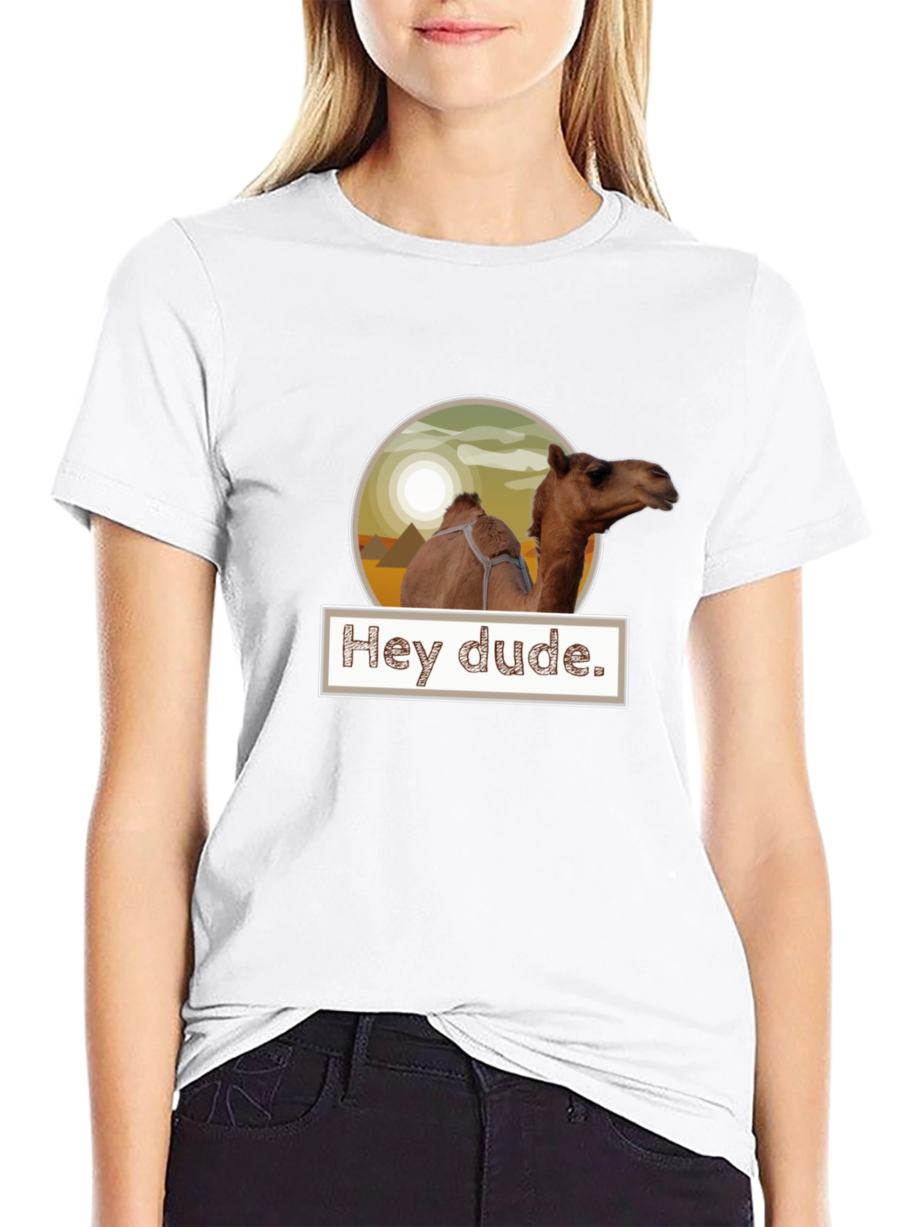 Hey Dude Camel Graphic Tee - Mens Black T-Shirt