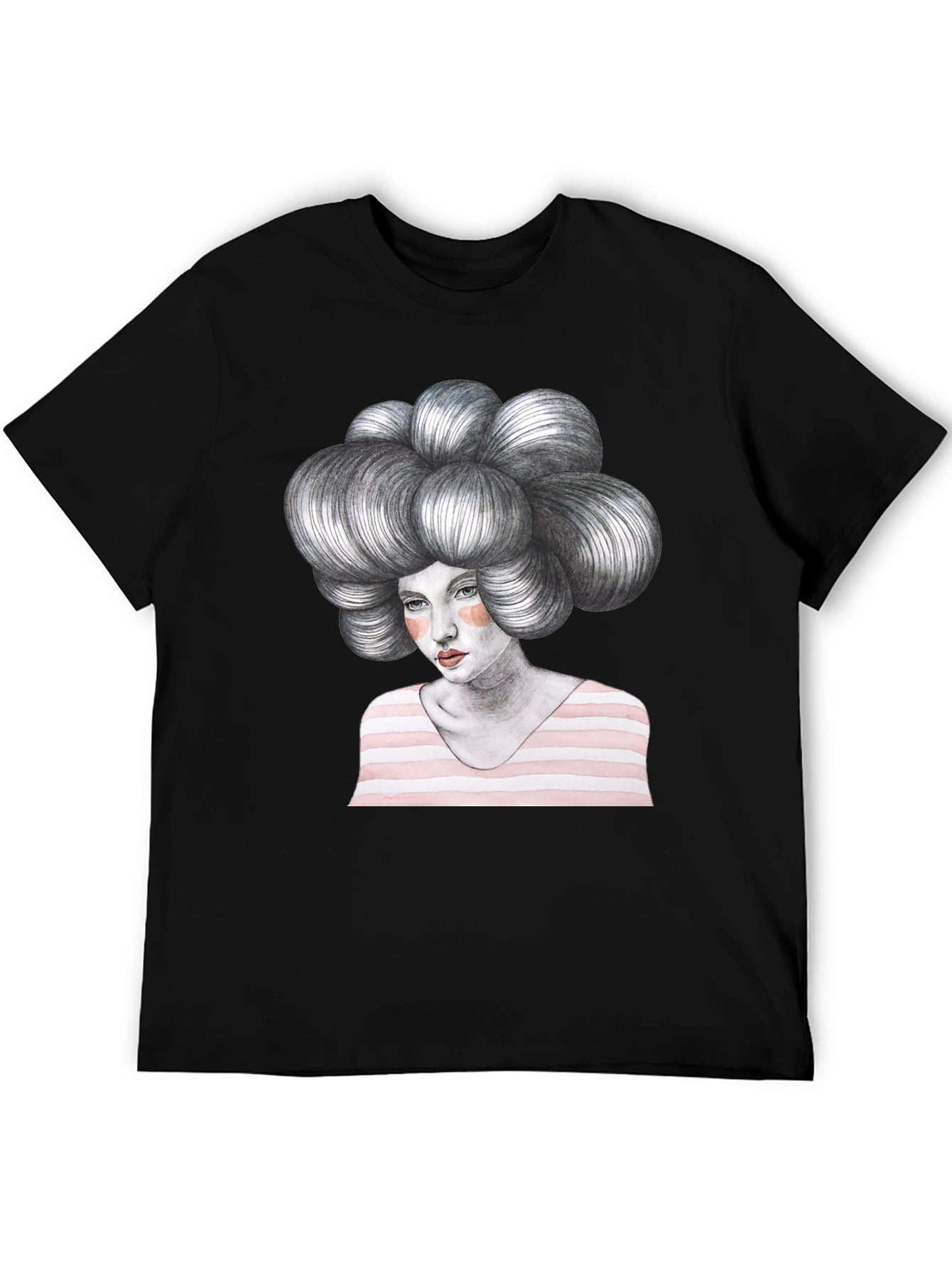 Artistic Woman Graphic Tee - Unique Design T-Shirt