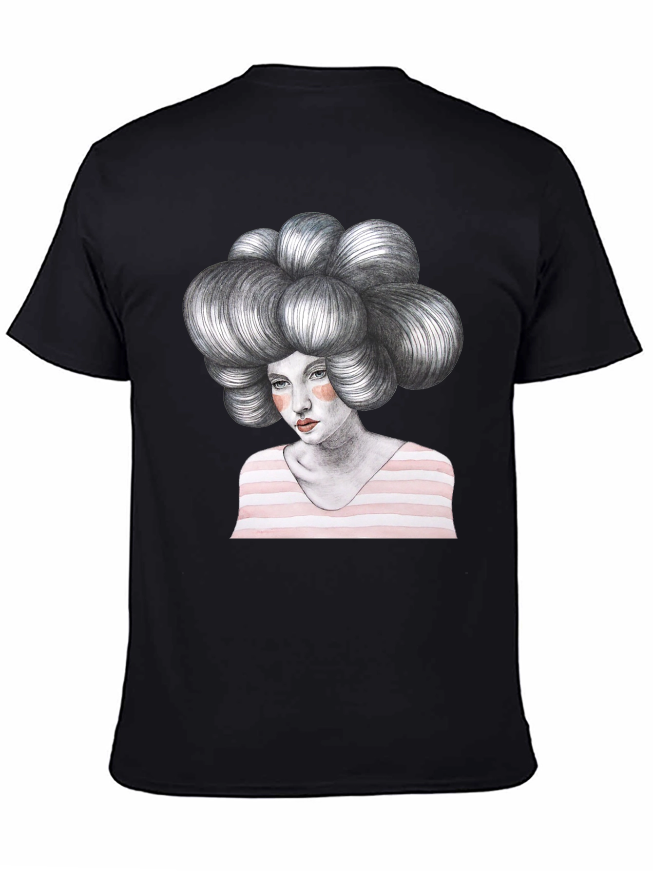 Artistic Woman Graphic Tee - Unique Design T-Shirt