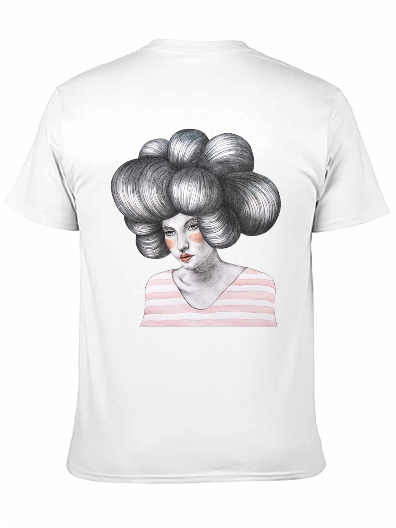 Artistic Woman Graphic Tee - Unique Design T-Shirt