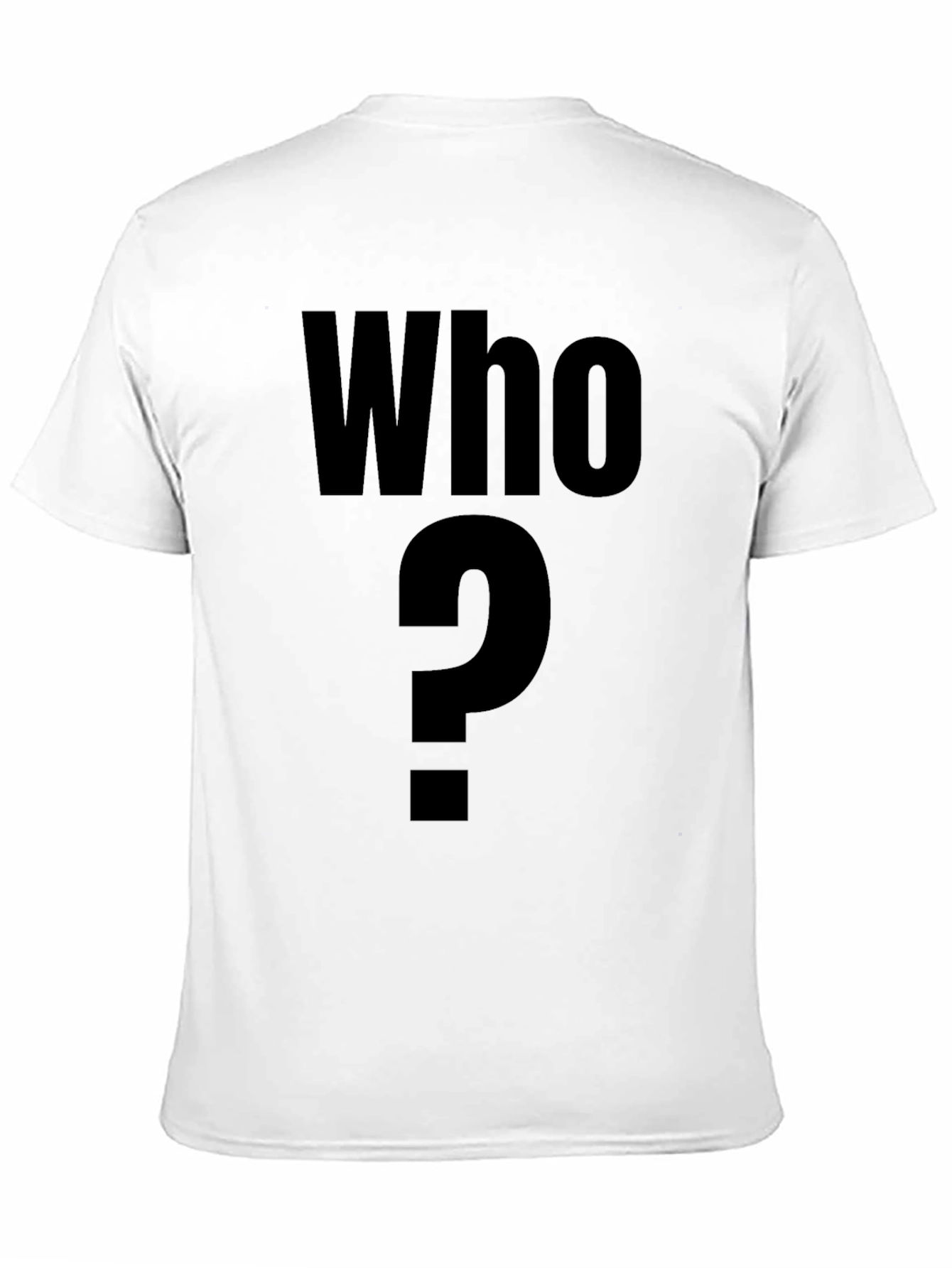 Who? Graphic T-Shirt - Mens Black Crew Neck Tee