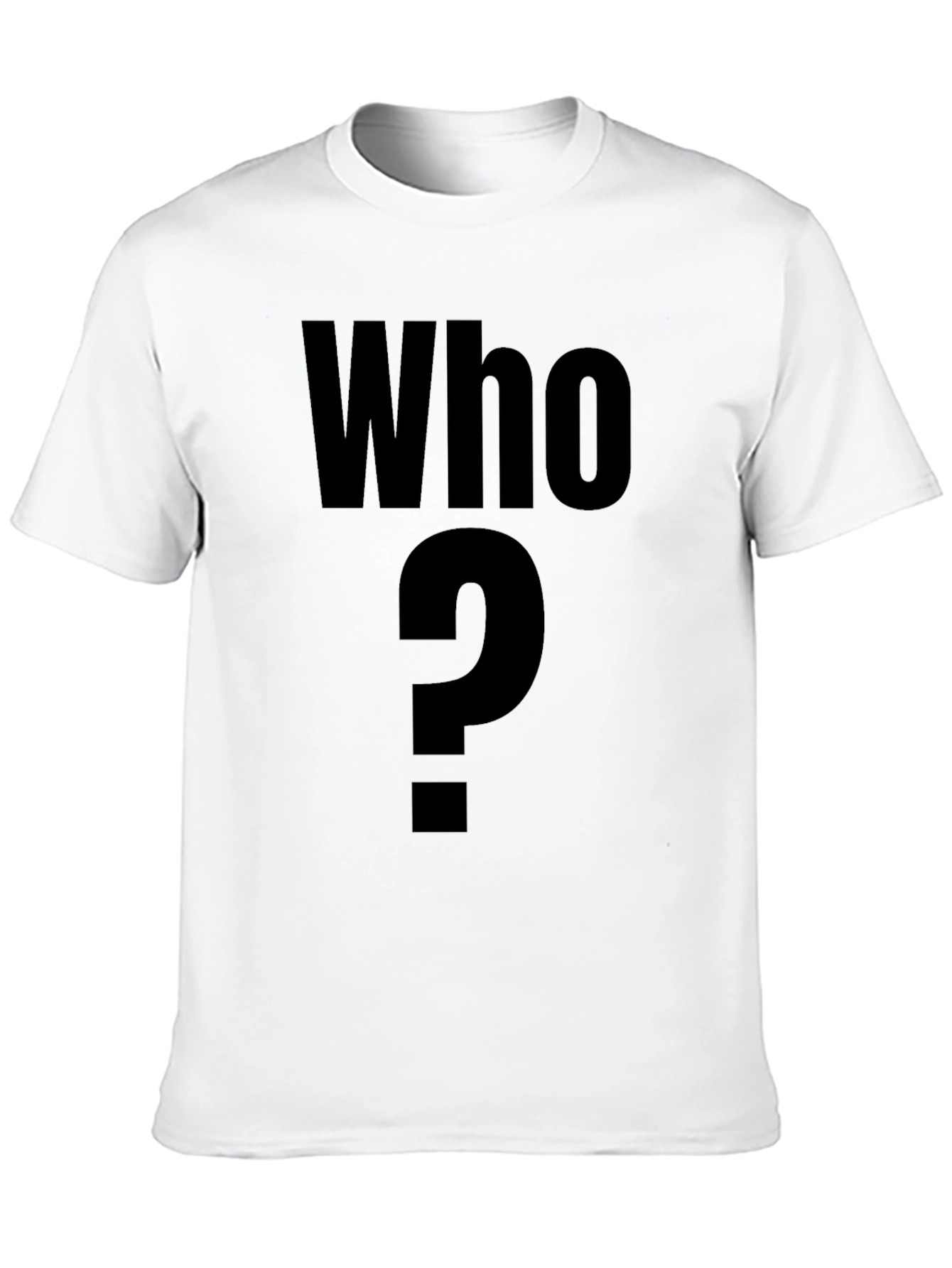 Who? Graphic T-Shirt - Mens Black Crew Neck Tee
