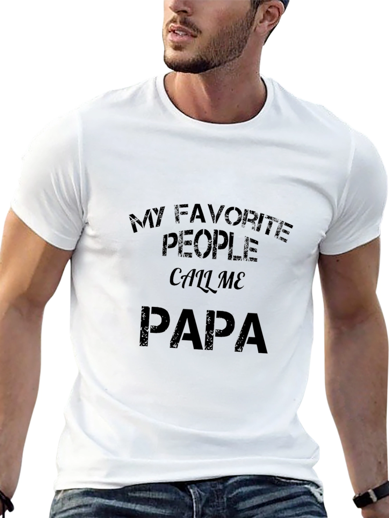 My Favorite People Call Me PAPA Black T-Shirt