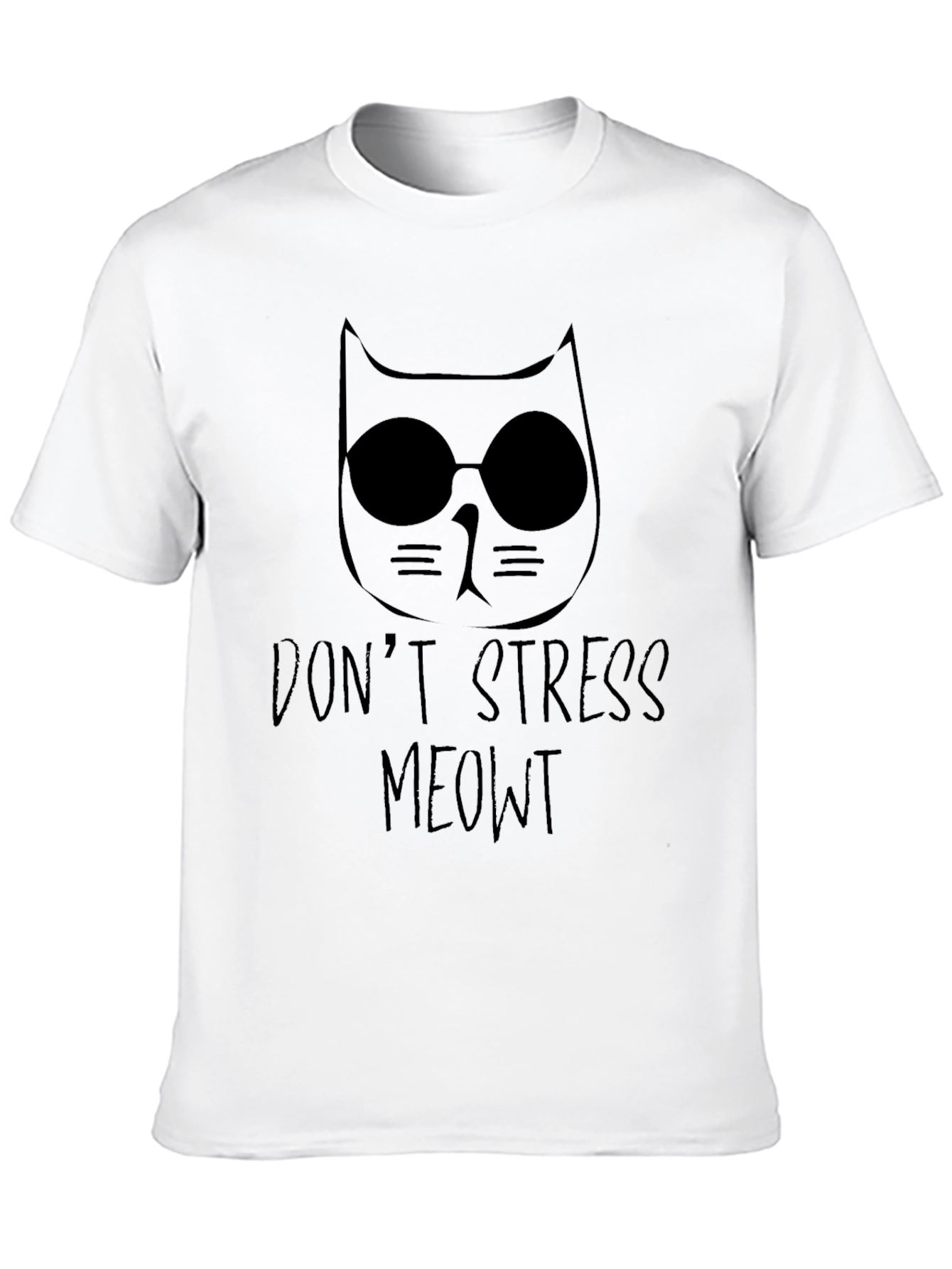 Dont Stress Meowt Black T-Shirt