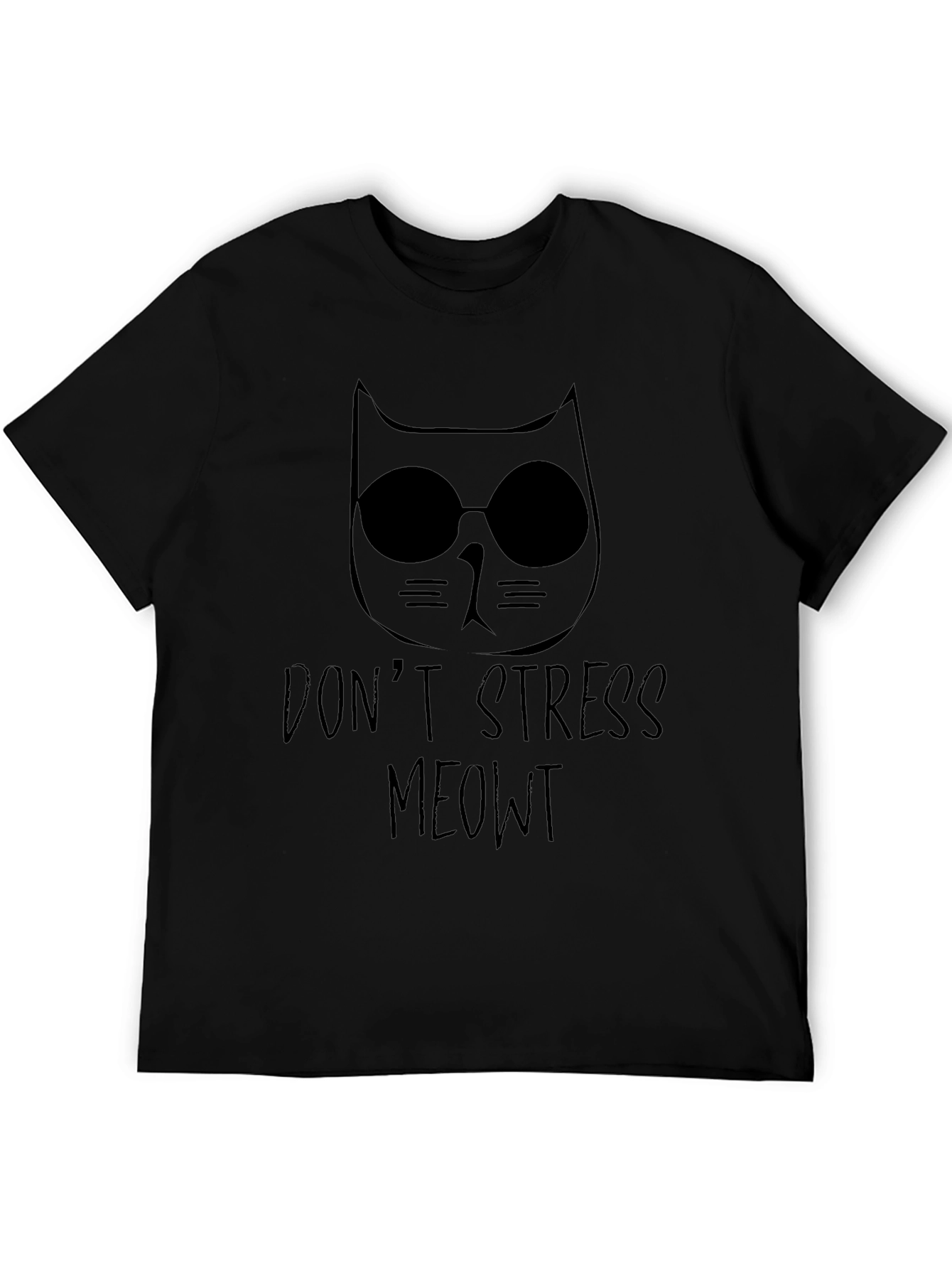 Dont Stress Meowt Black T-Shirt