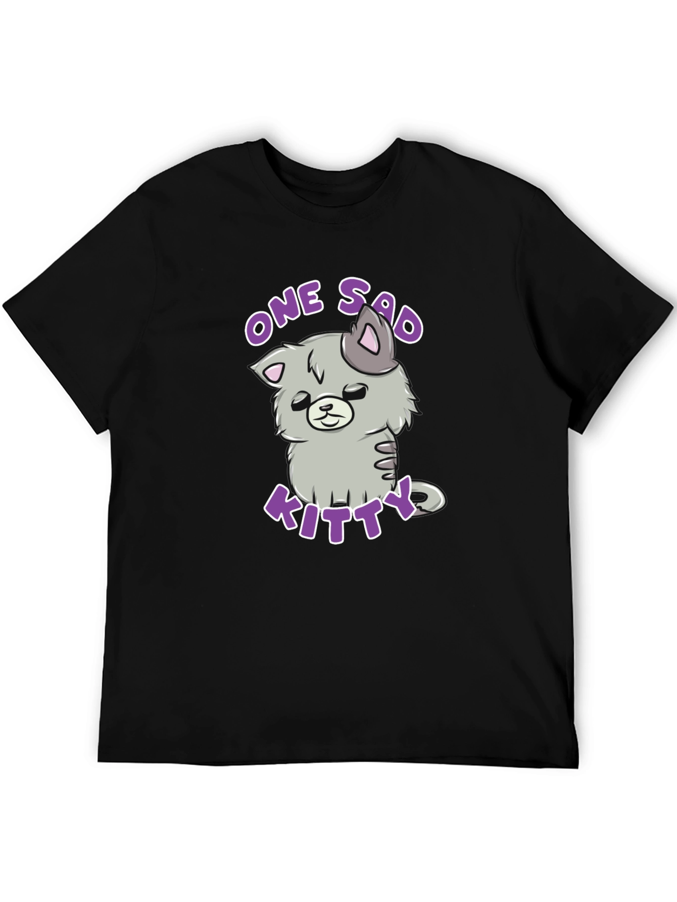 One Sad Kitty T-Shirt - Cute Cartoon Cat Tee