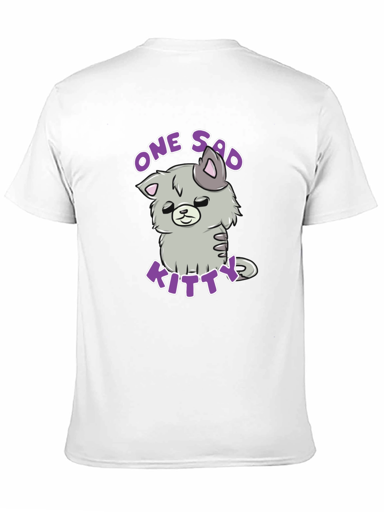 One Sad Kitty T-Shirt - Cute Cartoon Cat Tee