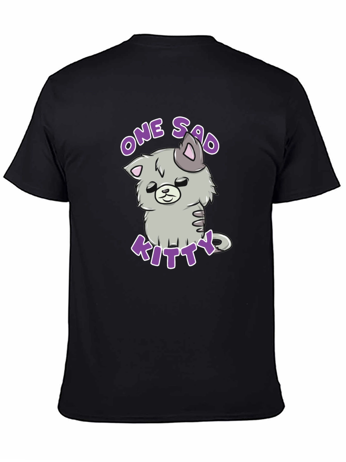One Sad Kitty T-Shirt - Cute Cartoon Cat Tee