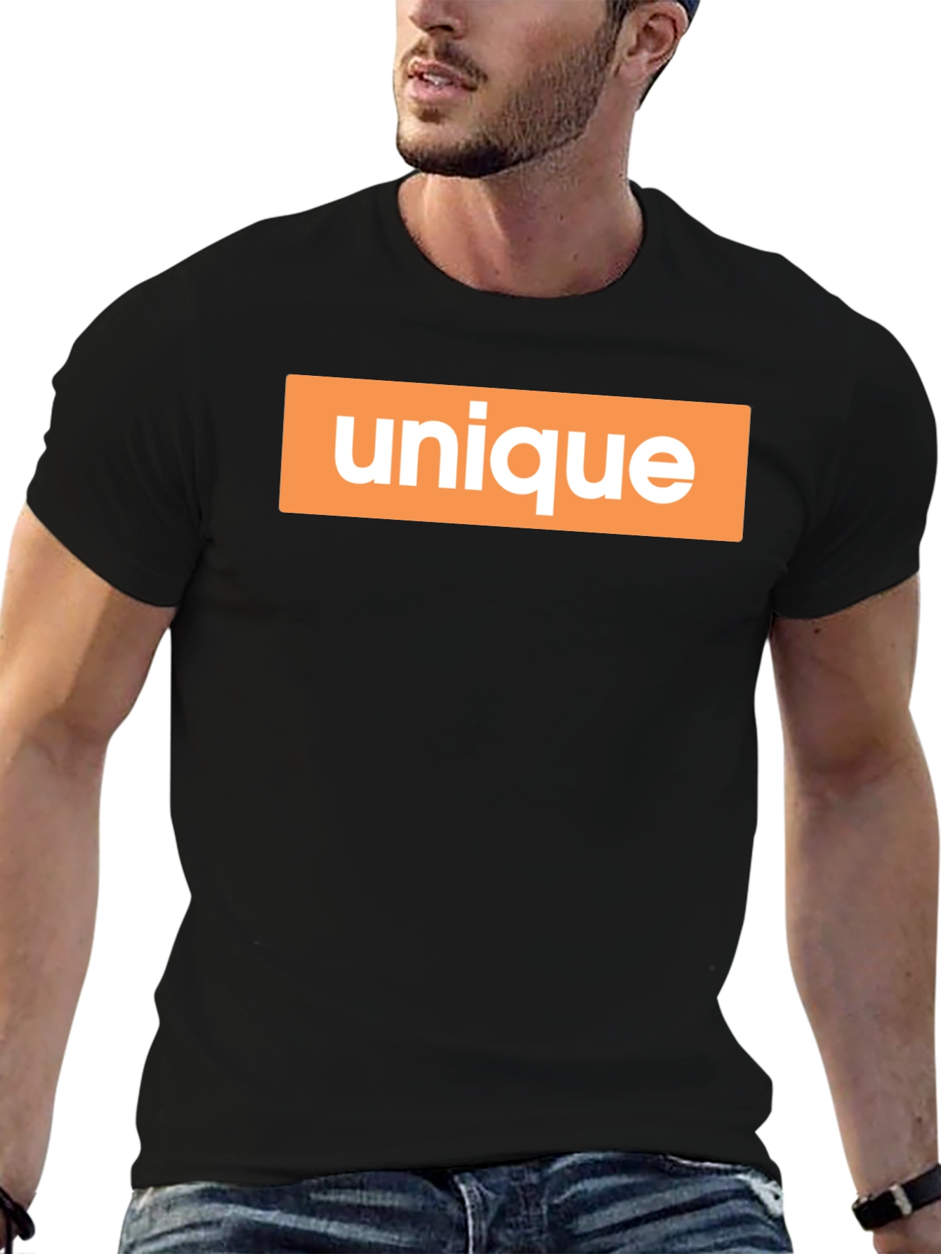 Unique Graphic Print Crew Neck T-Shirt