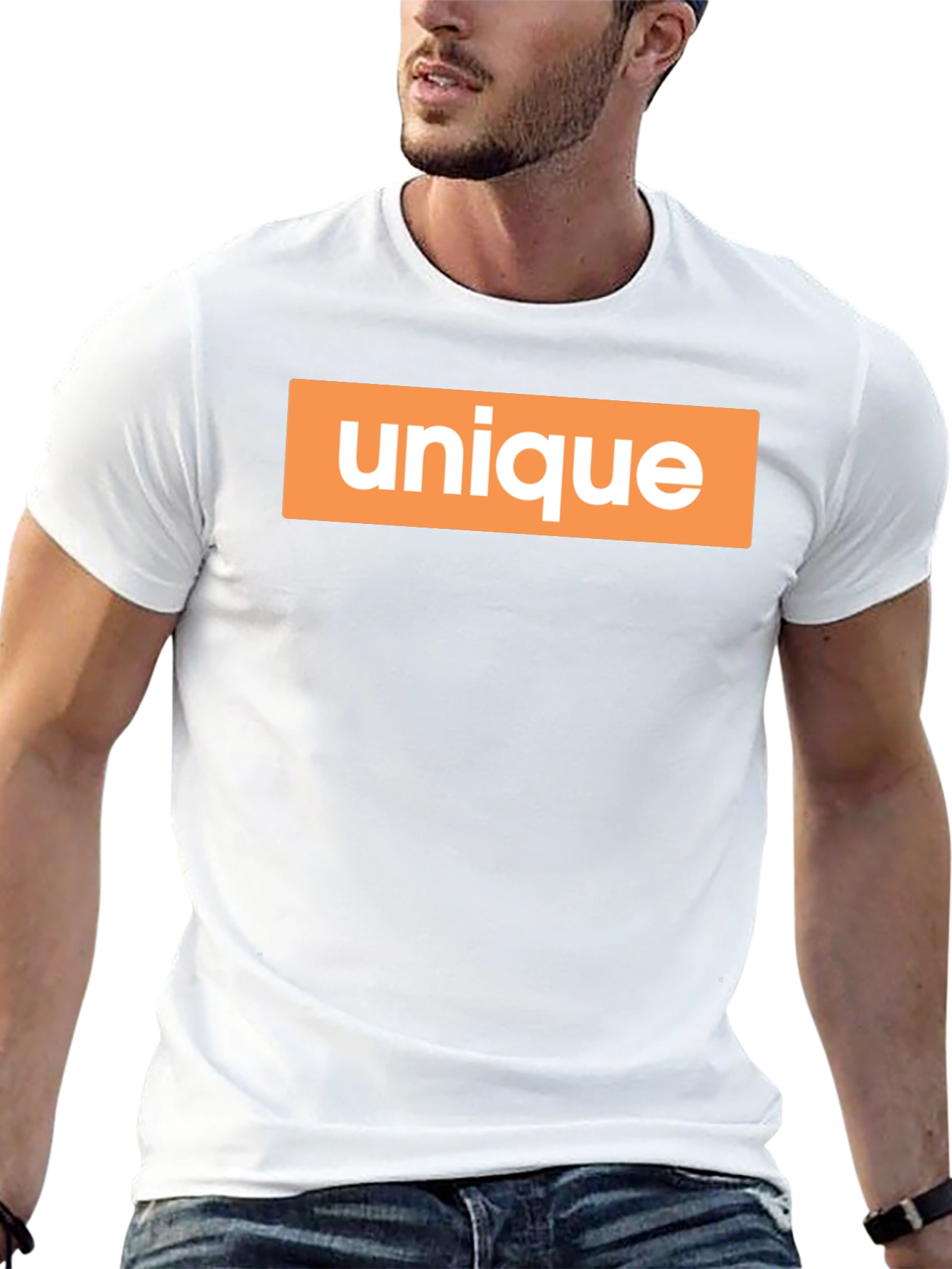 Unique Graphic Print Crew Neck T-Shirt