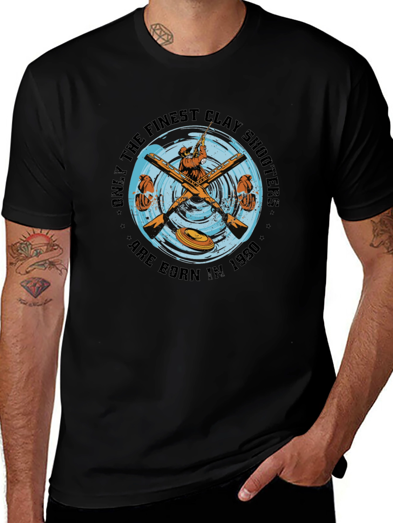Clay Shooters 1980 Black Graphic Tee