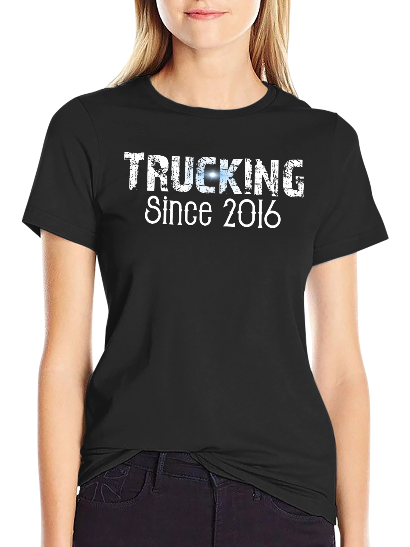 Trucking Since 2016 Black T-Shirt